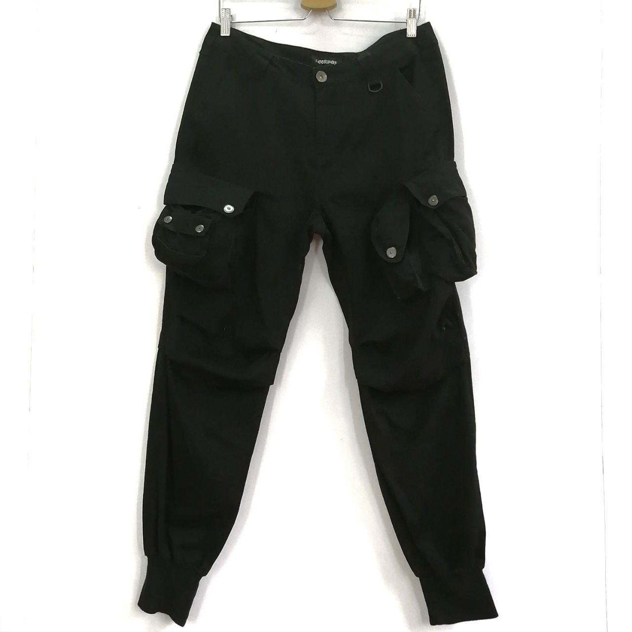 Designer × Japanese Brand × Vintage 🔥 Vintage LowBow Bondage Cargo Black Pants Size US 34 / EU 50 - 1 Thumbnail