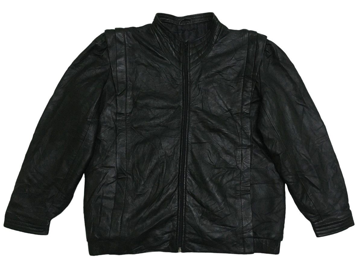 Designer Rare Design Vintage Brand Schott Leather Jacket 1990s Size US M / EU 48-50 / 2 - 1 Thumbnail