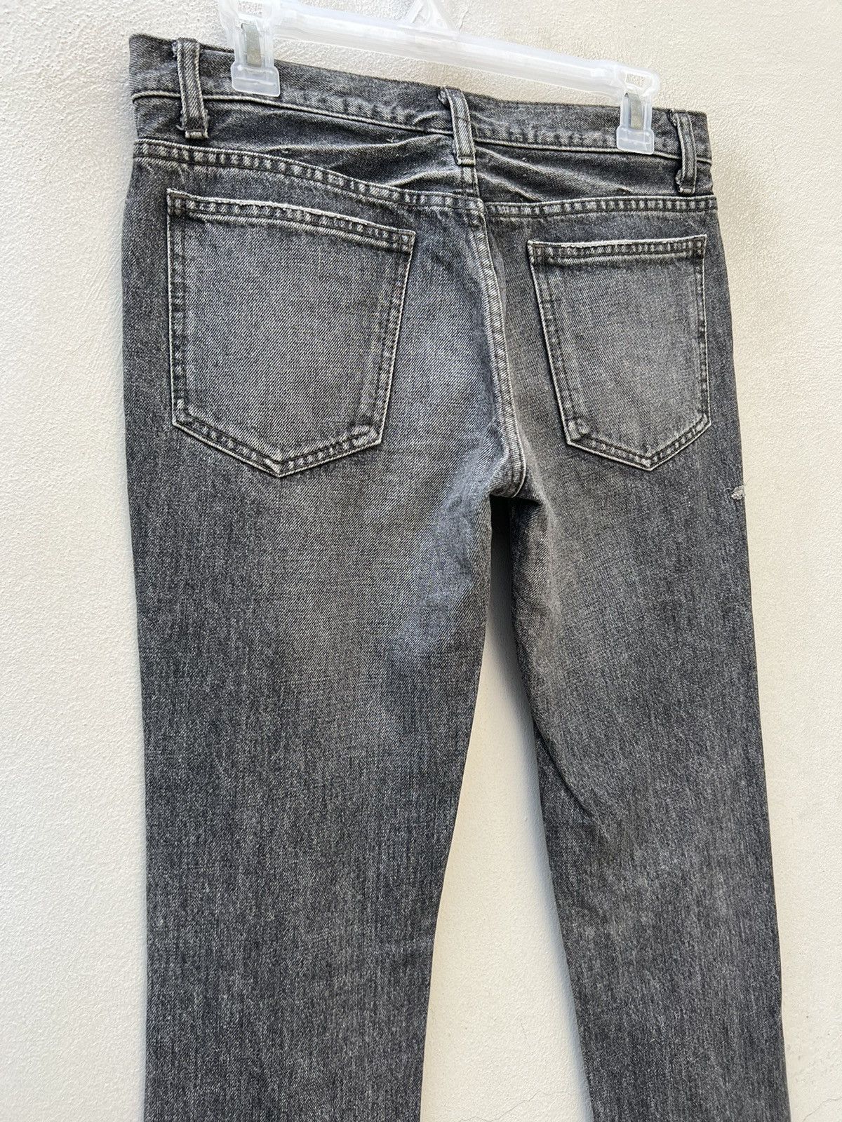 Lounge Lizard Vintage Lounge Lizard Distress Fade Black Denim Skinny Jeans Size US 29 - 15 Thumbnail
