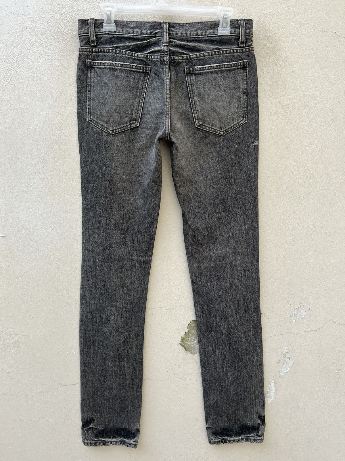 Lounge Lizard Vintage Lounge Lizard Distress Fade Black Denim Skinny Jeans Size US 29 - 14 Thumbnail