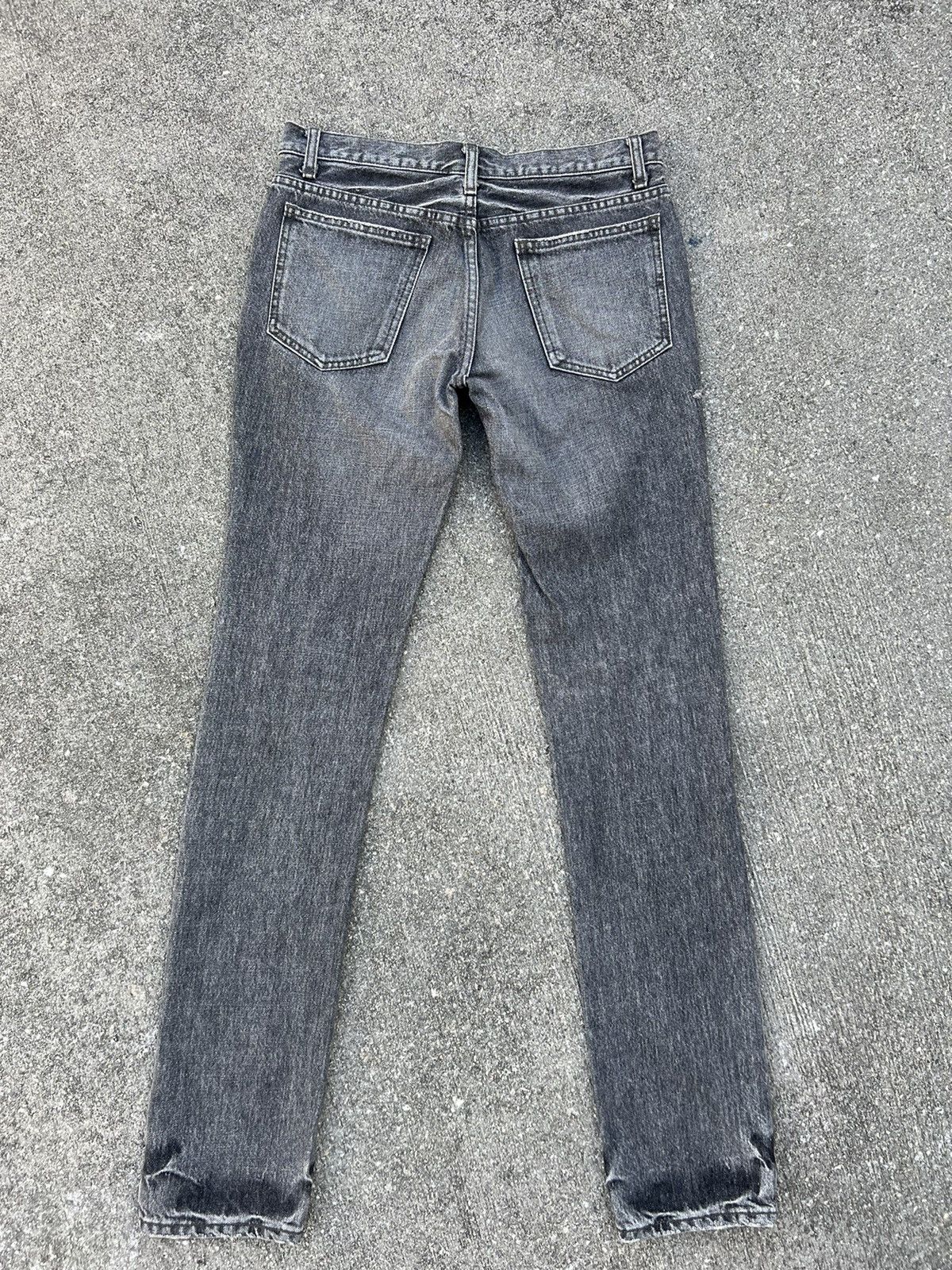 Lounge Lizard Vintage Lounge Lizard Distress Fade Black Denim Skinny Jeans Size US 29 - 5 Thumbnail