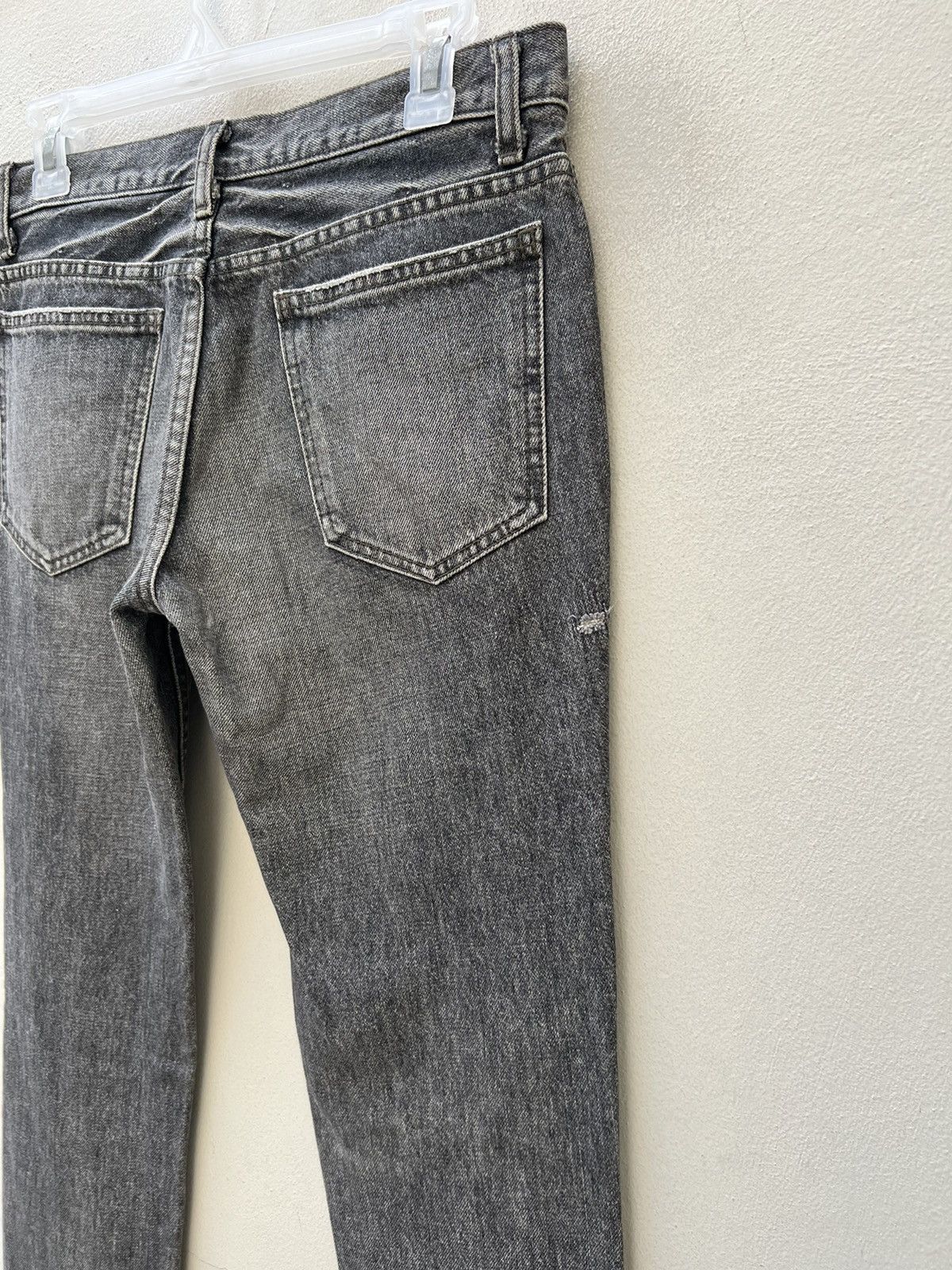 Lounge Lizard Vintage Lounge Lizard Distress Fade Black Denim Skinny Jeans Size US 29 - 17 Thumbnail