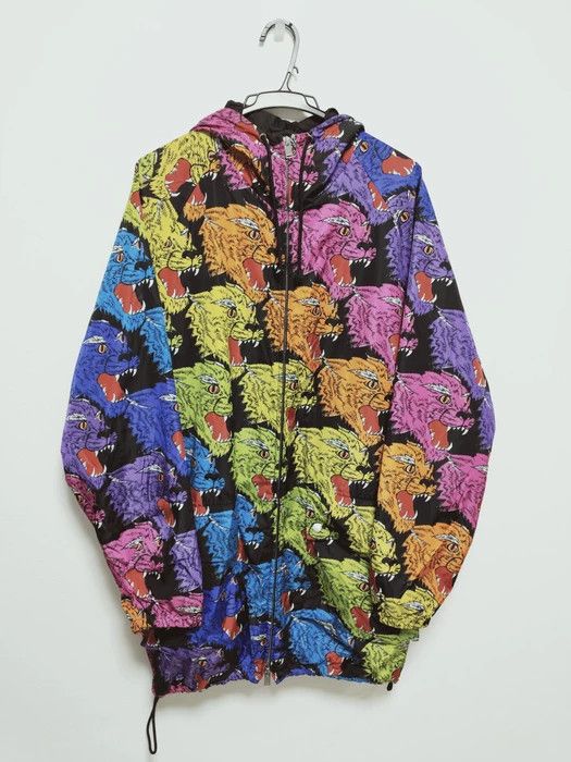 image of Gucci Rainbow Trench Panther Jacket, Men's (Size Small)