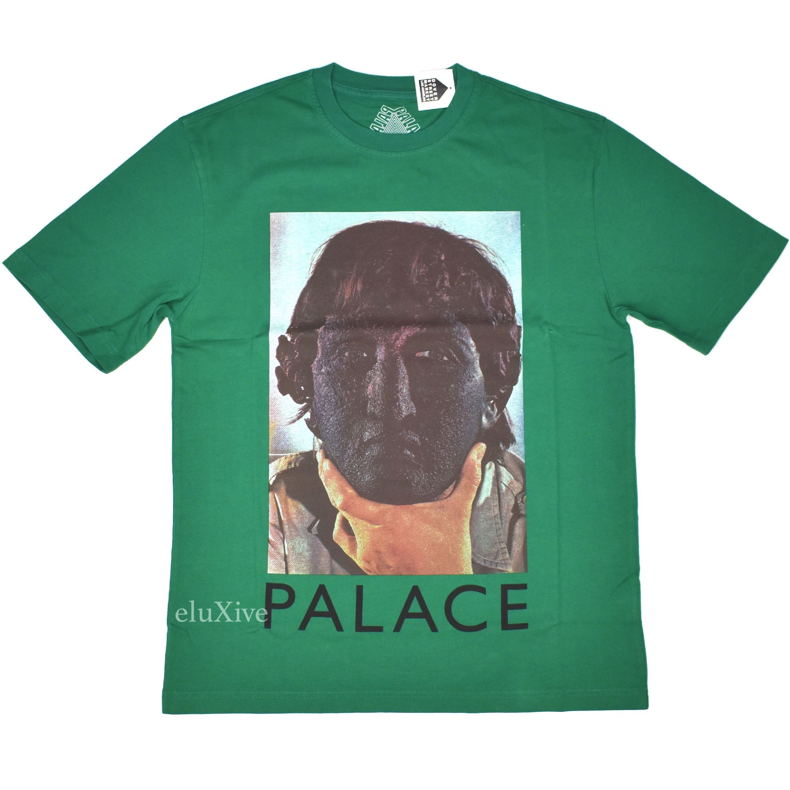 Palace Palace Pigeon Hole P-Logo Green T-Shirt | Grailed
