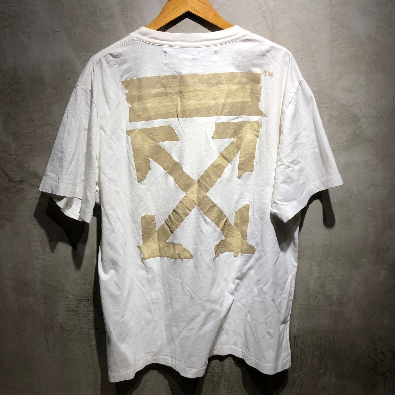 image of Off White Off-White Tape Arrows Tee, Men's (Size 2XL)