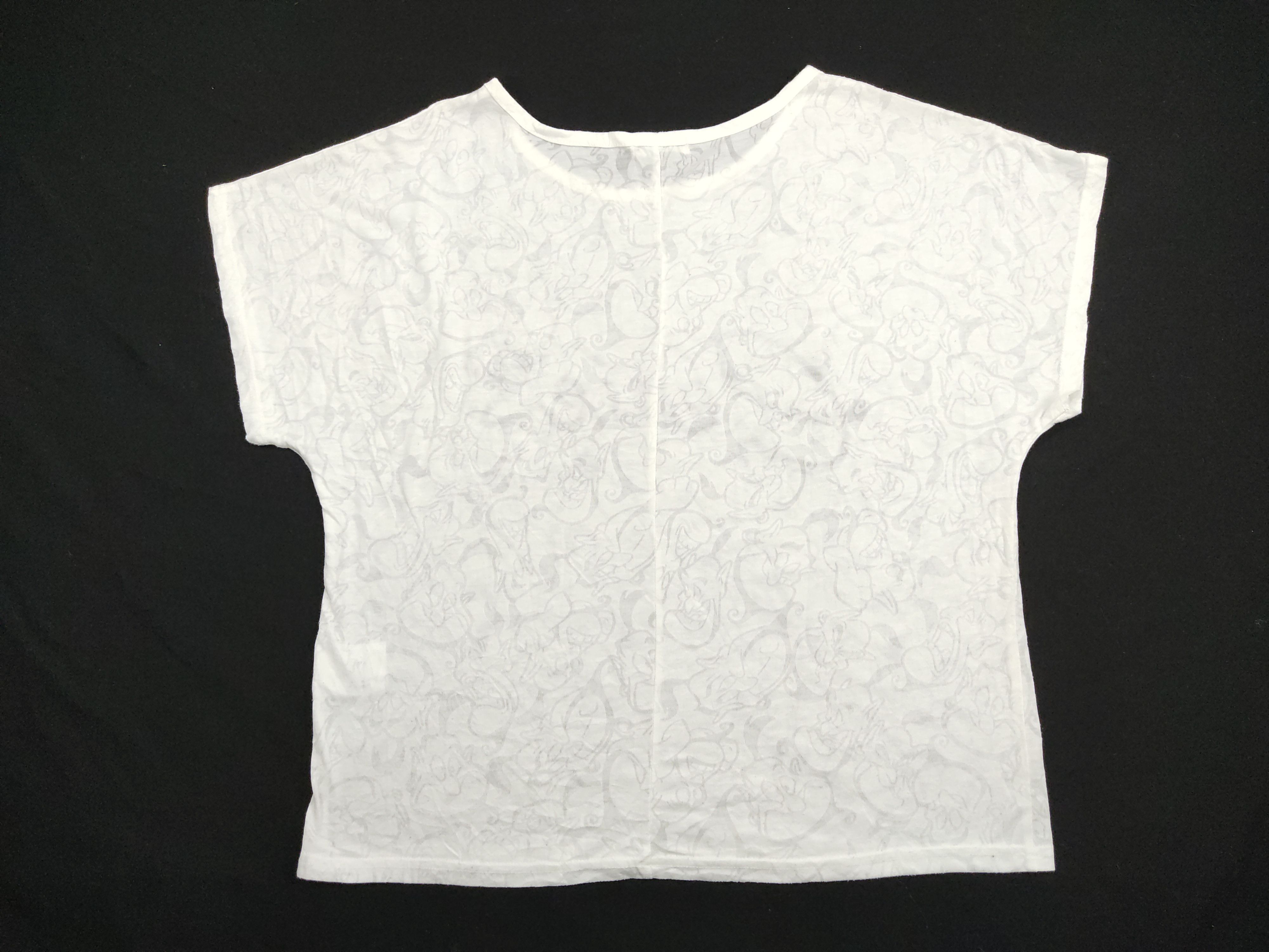 Anime Aladdin Genie All Over Printed Tee Cap Sleeve Paper Thin Size S / US 4 / IT 40 - 4 Thumbnail