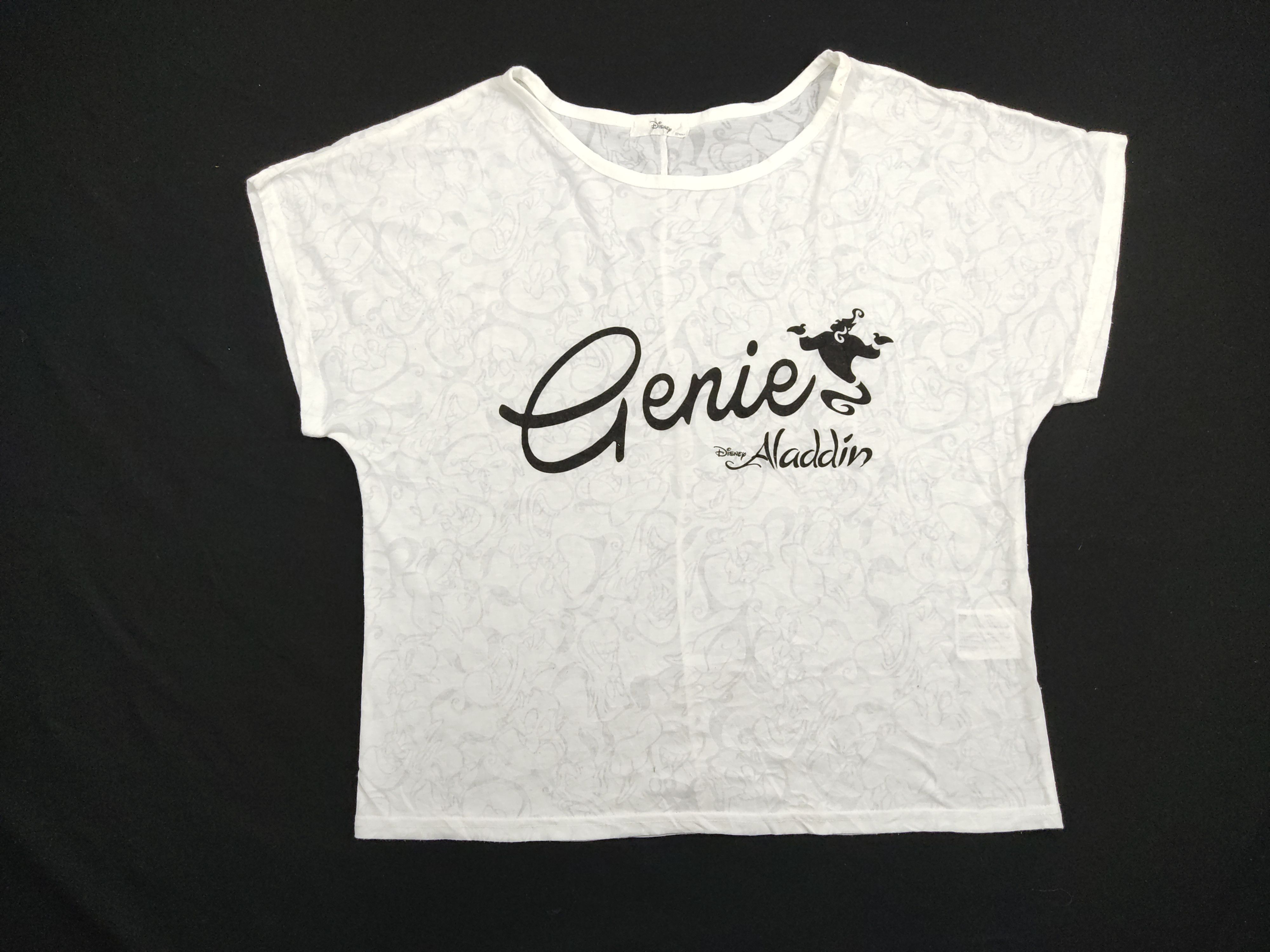 Anime Aladdin Genie All Over Printed Tee Cap Sleeve Paper Thin Size S / US 4 / IT 40 - 1 Thumbnail