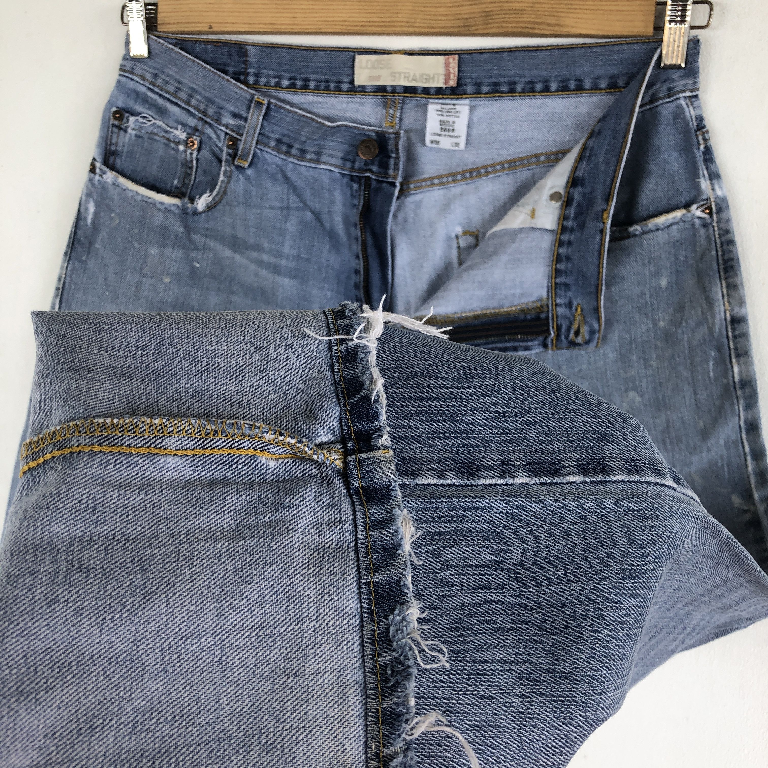 Levi's Vintage Levis Reworked Paisley Sashiko Jeans Levi's Denim Size US 36 / EU 52 - 10 Thumbnail