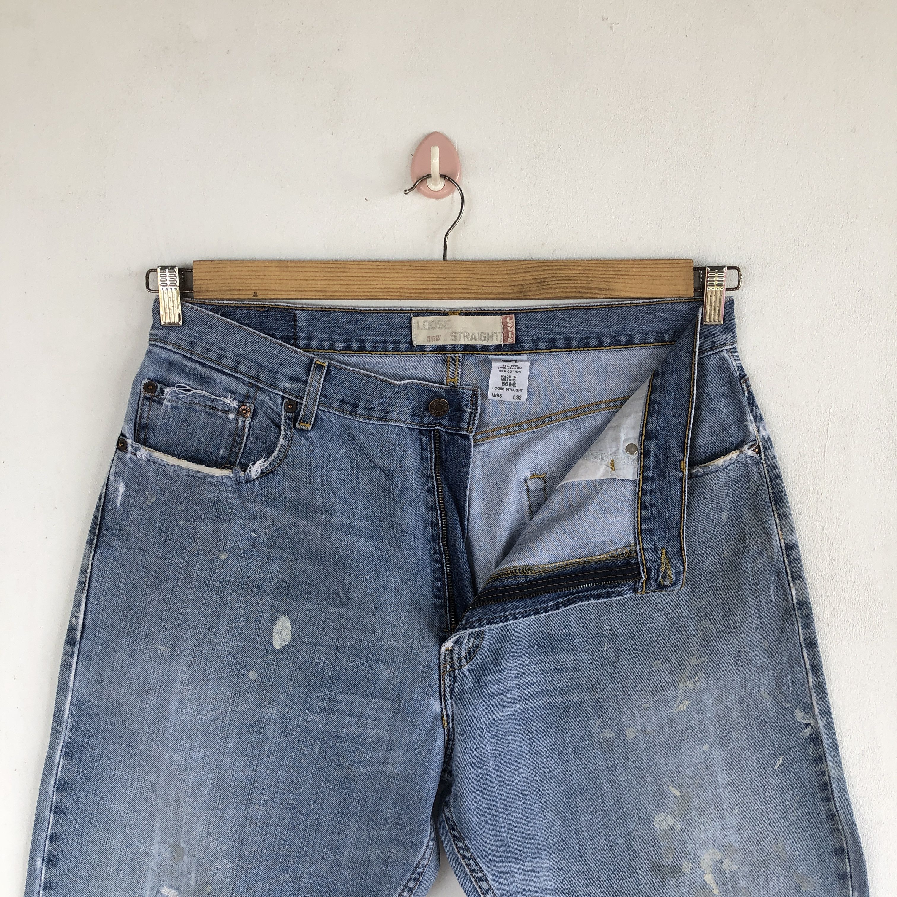 Levi's Vintage Levis Reworked Paisley Sashiko Jeans Levi's Denim Size US 36 / EU 52 - 8 Thumbnail
