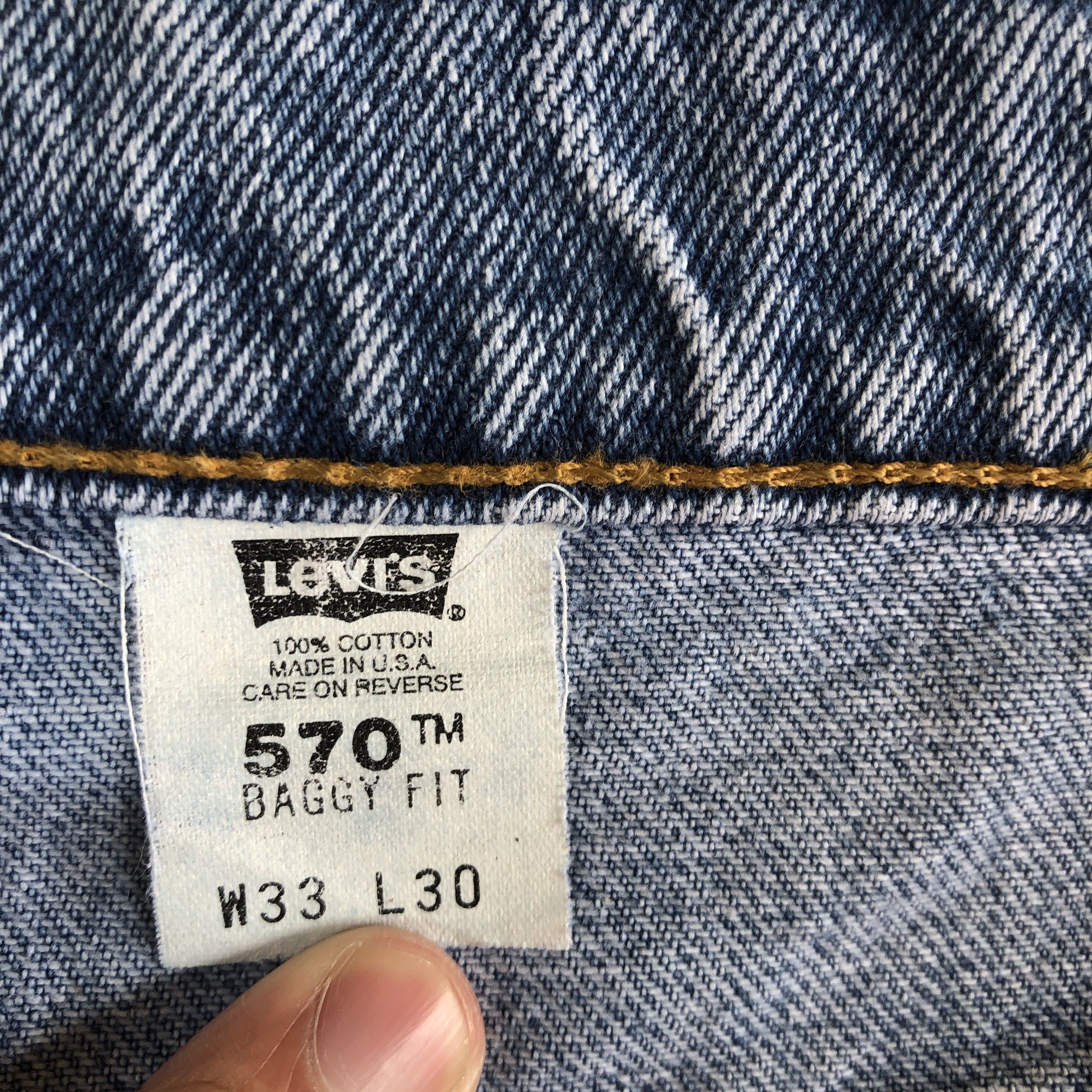 Levi's Vintage Levis Light Wash Jeans Baggy Fit Levi's 570 Denim Size US 30 / EU 46 - 11 Thumbnail