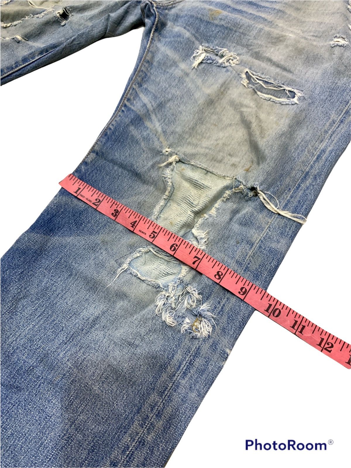 Levi's DISTRESSED DESTROYED LEVI'S 501 PATCHES HOLES JEANS Size US 36 / EU 52 - 6 Thumbnail