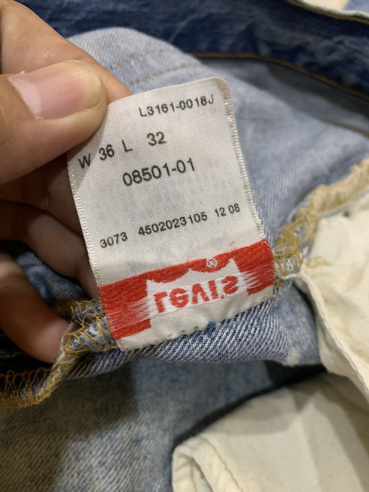 Levi's DISTRESSED DESTROYED LEVI'S 501 PATCHES HOLES JEANS Size US 36 / EU 52 - 19 Thumbnail