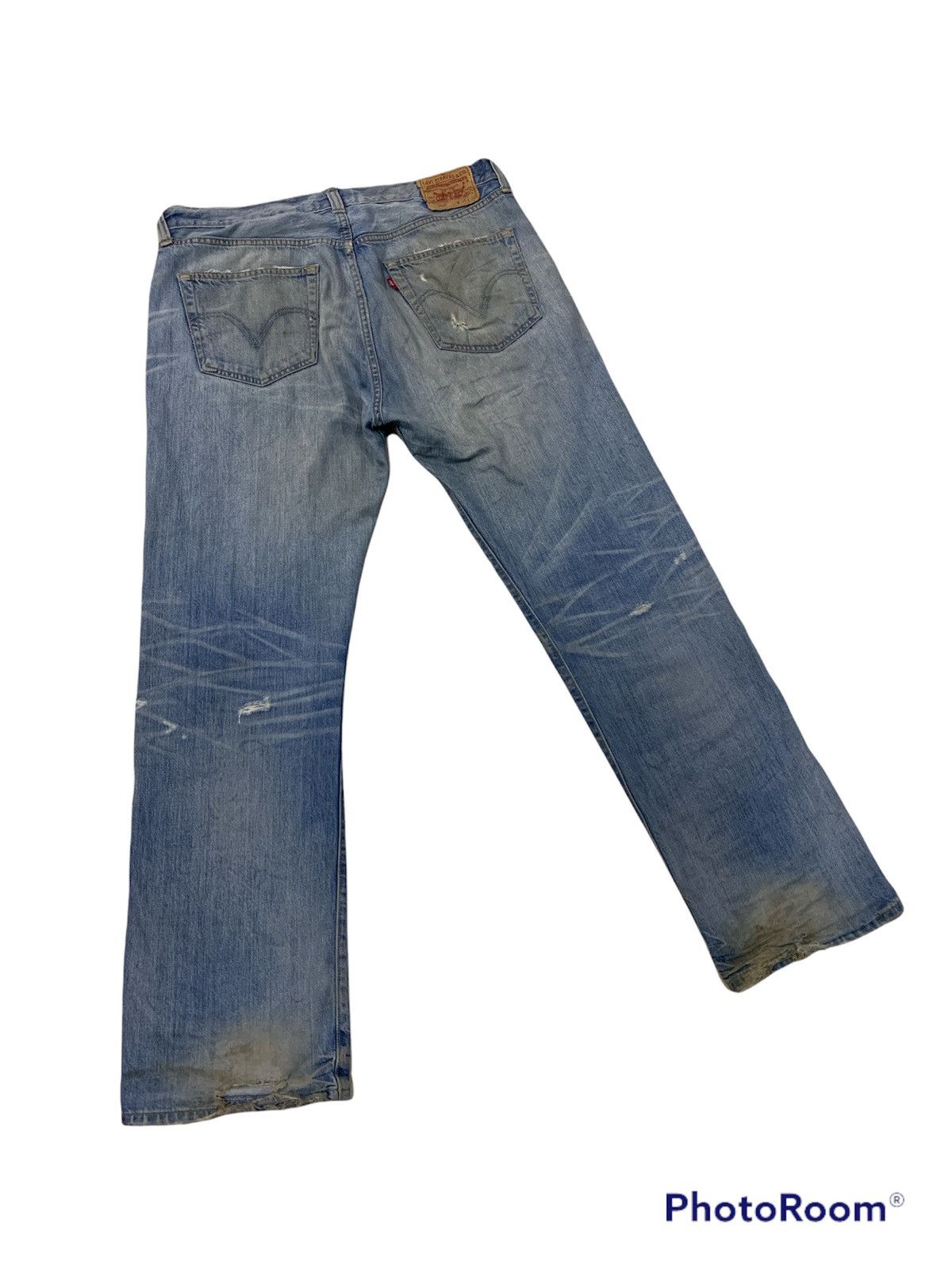Levi's DISTRESSED DESTROYED LEVI'S 501 PATCHES HOLES JEANS Size US 36 / EU 52 - 2 Thumbnail