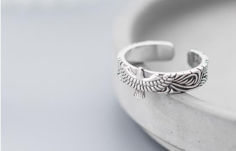 Jewelry Creative Retro Big Eagle Rings Size ONE SIZE - 2 Thumbnail