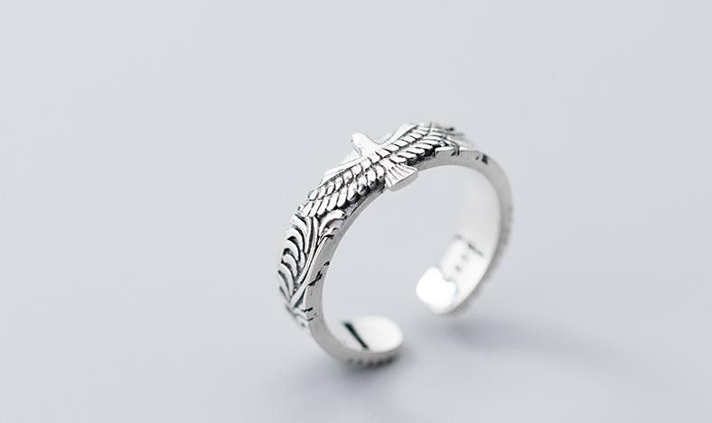 Jewelry Creative Retro Big Eagle Rings Size ONE SIZE - 1 Thumbnail
