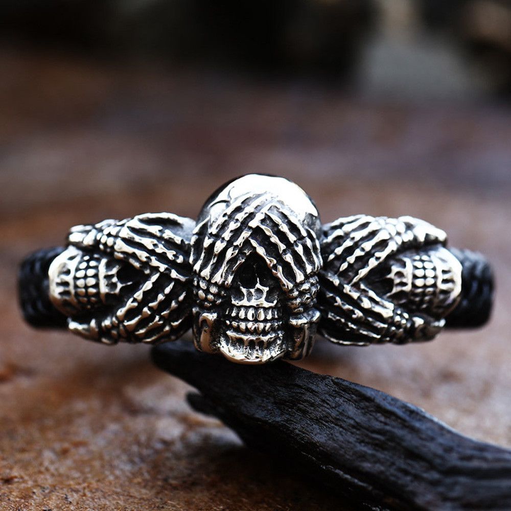 Jewelry Retro Skull Bracelet Size ONE SIZE - 3 Thumbnail