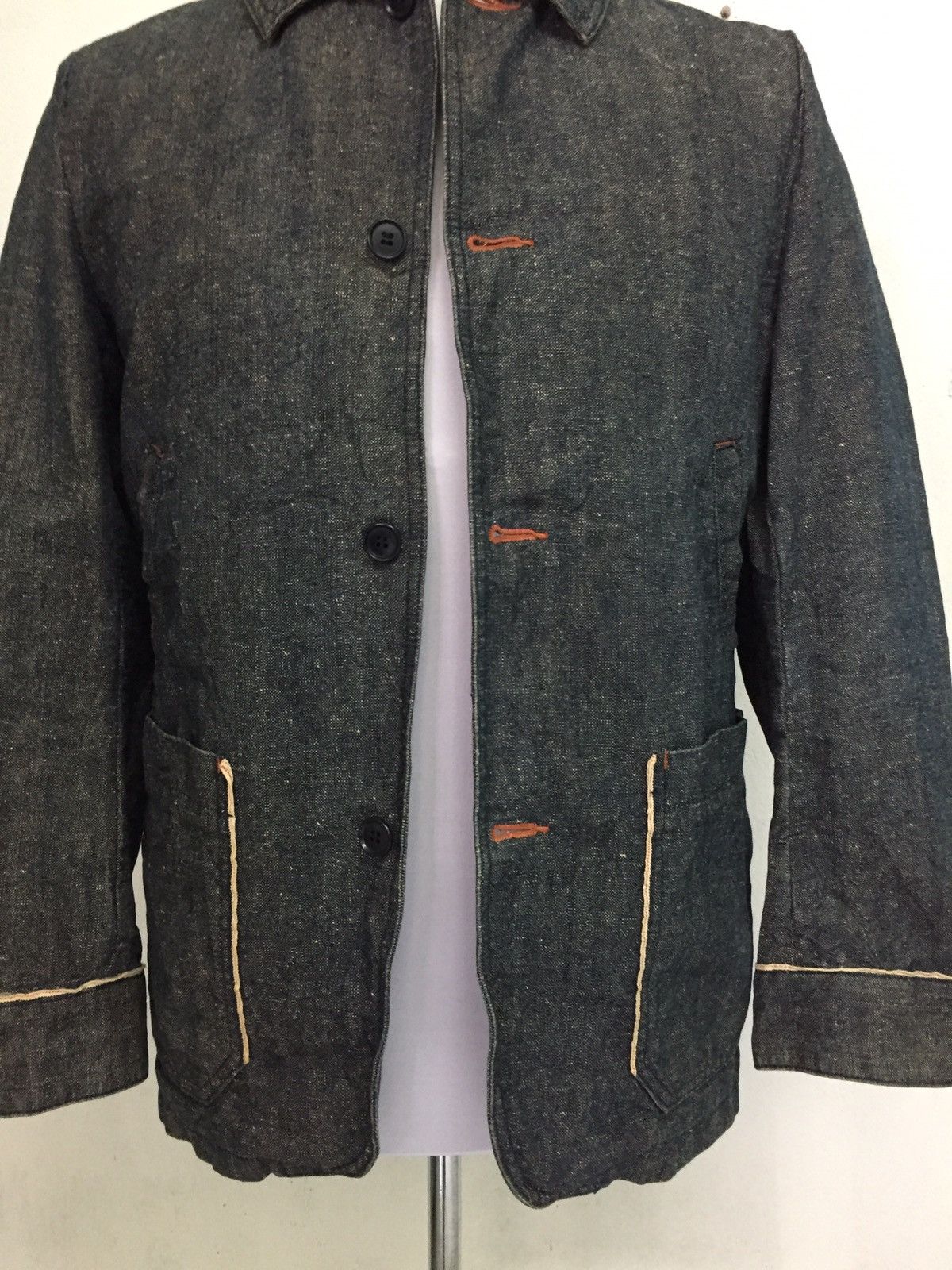 Japanese Brand Men’s Melrose Denim Style Jacket Coat Size US M / EU 48-50 / 2 - 3 Thumbnail
