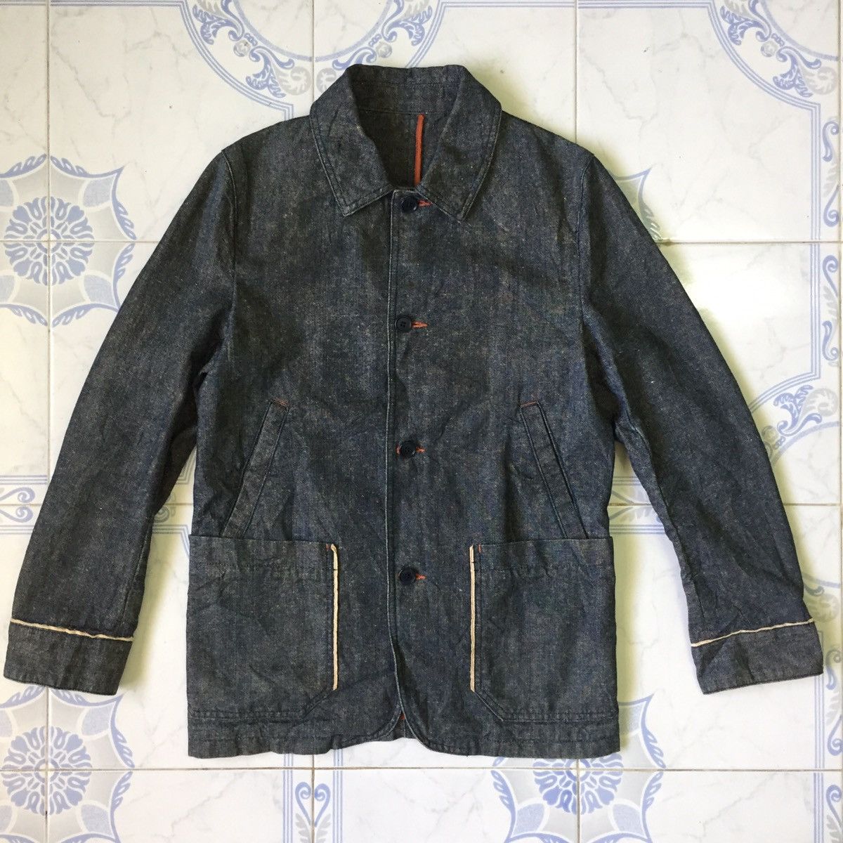 Japanese Brand Men’s Melrose Denim Style Jacket Coat Size US M / EU 48-50 / 2 - 13 Thumbnail