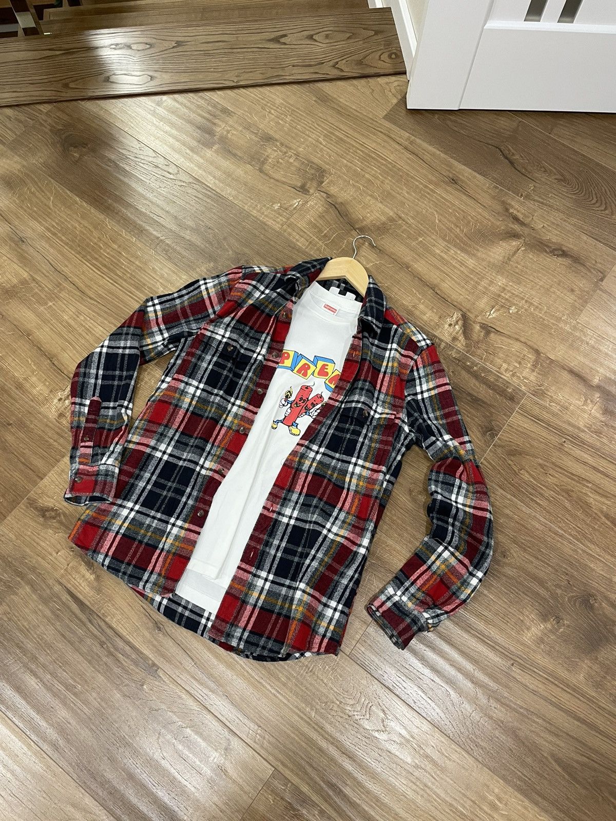 Flannel Vintage Checkered Plaid Flannel Shirt Travis Scott Style Size US XS / EU 42 / 0 - 1 Thumbnail