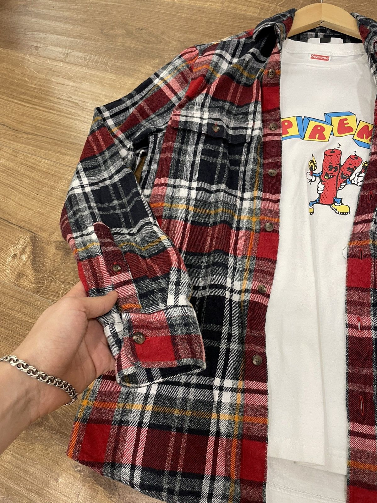 Flannel Vintage Checkered Plaid Flannel Shirt Travis Scott Style Size US XS / EU 42 / 0 - 4 Thumbnail
