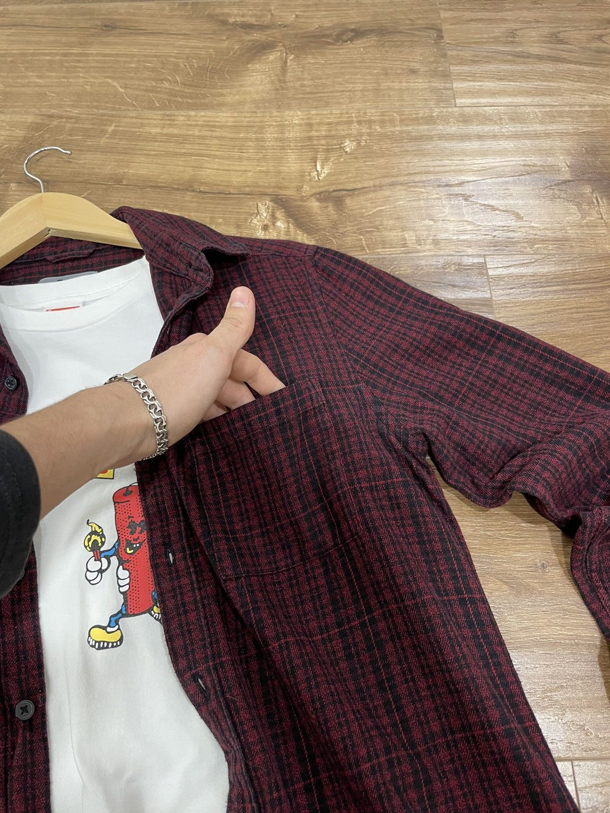 Flannel Vintage Checkered Plaid Flannel Shirt Travis Scott Style Size US S / EU 44-46 / 1 - 5 Thumbnail