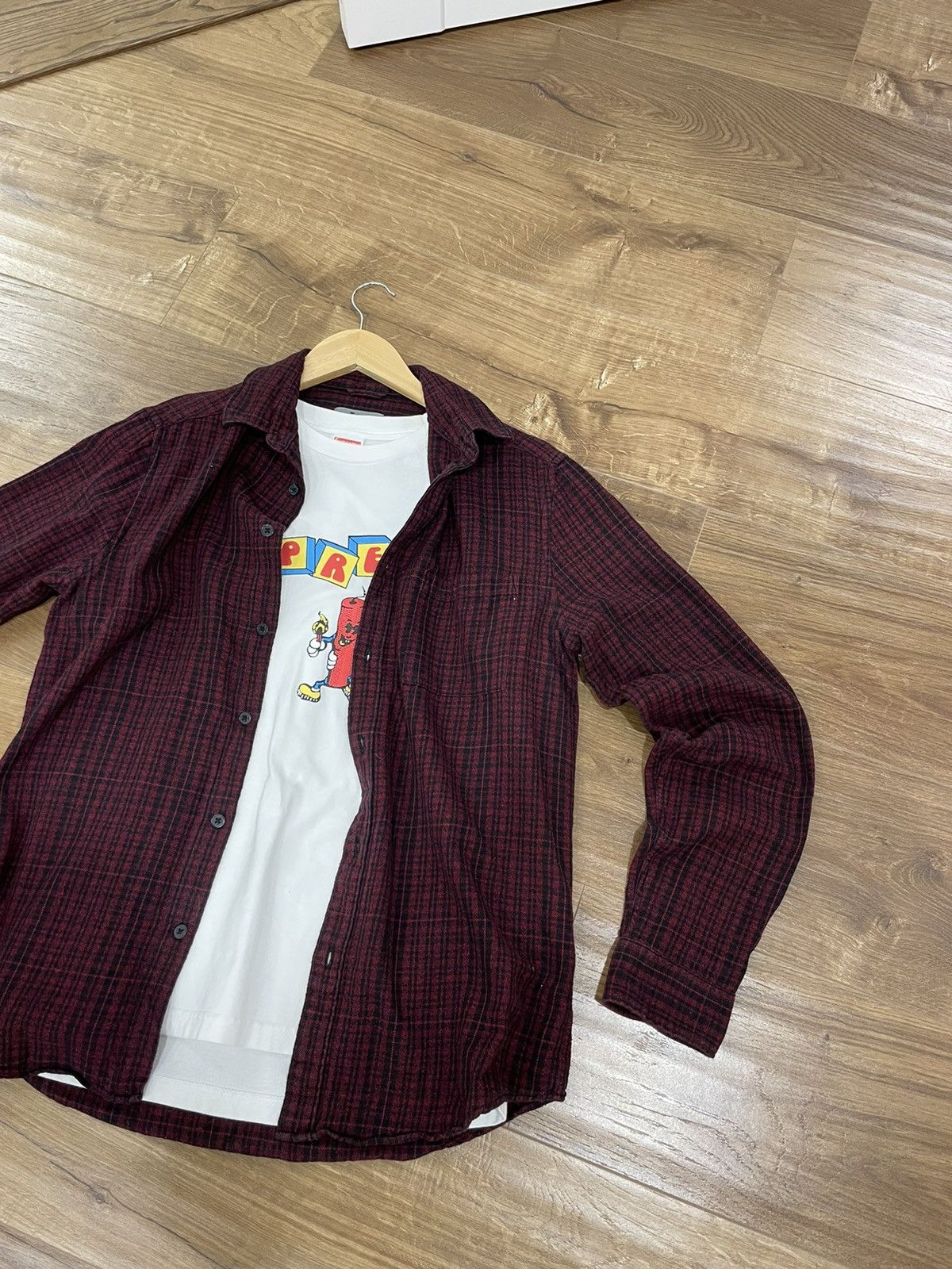 Flannel Vintage Checkered Plaid Flannel Shirt Travis Scott Style Size US S / EU 44-46 / 1 - 2 Thumbnail