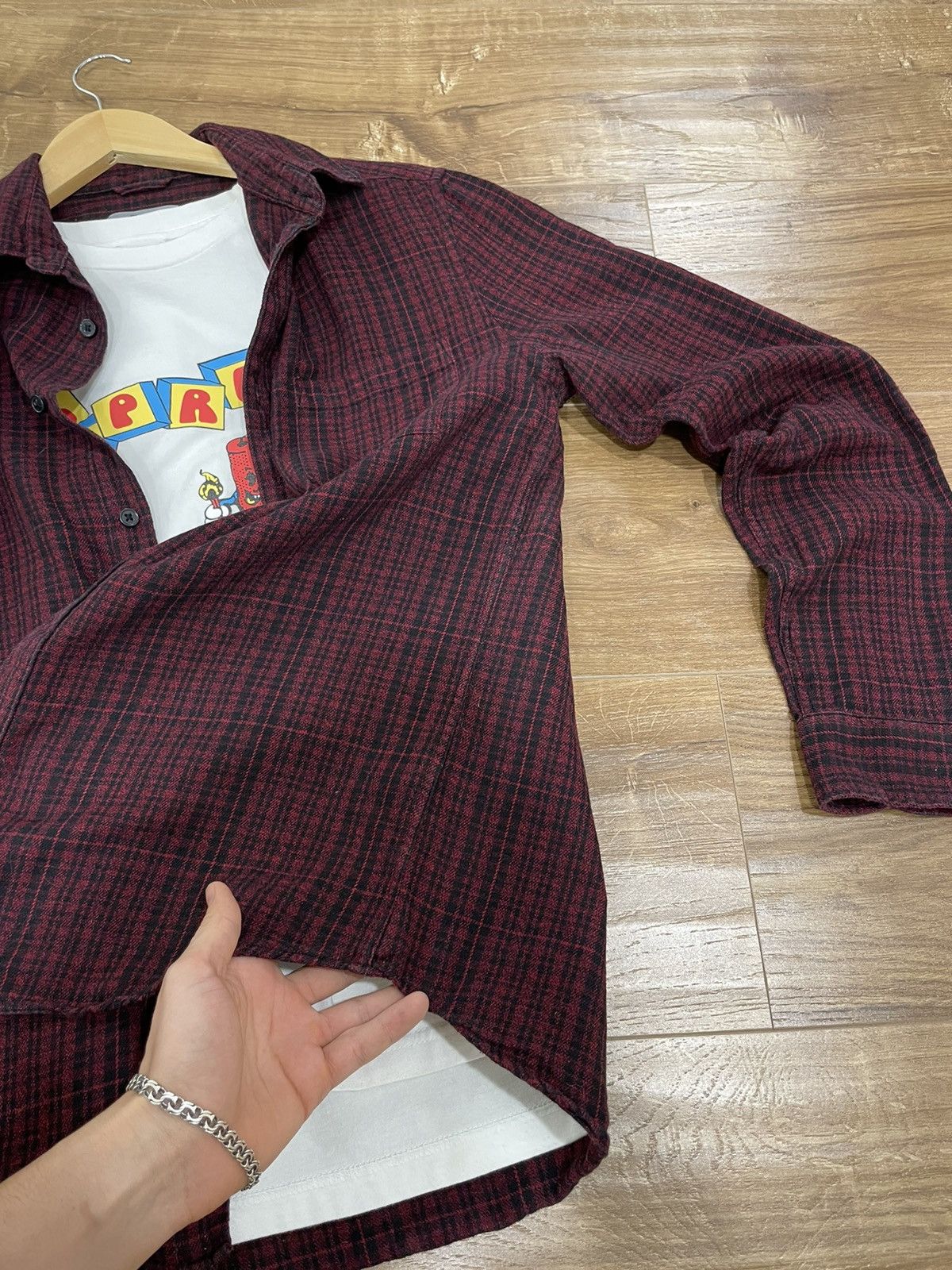 Flannel Vintage Checkered Plaid Flannel Shirt Travis Scott Style Size US S / EU 44-46 / 1 - 6 Thumbnail
