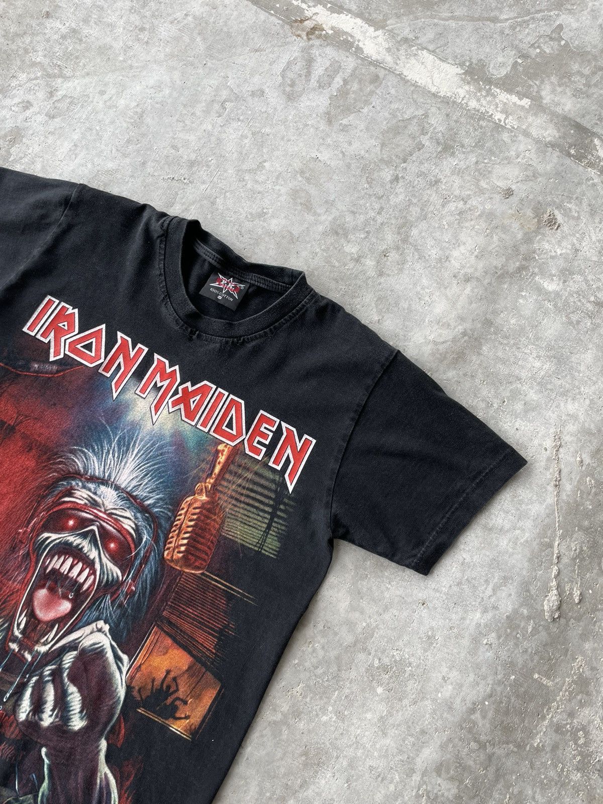 Iron Maiden Vintage Iron Maiden Distressed Tee Shirt Big Logo Size S Size US S / EU 44-46 / 1 - 2 Thumbnail