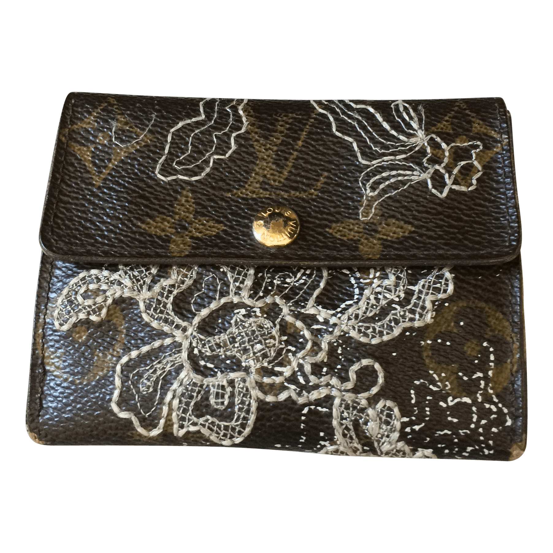 Pre-owned Louis Vuitton S/s 2007  Dentelle Monogram Wallet