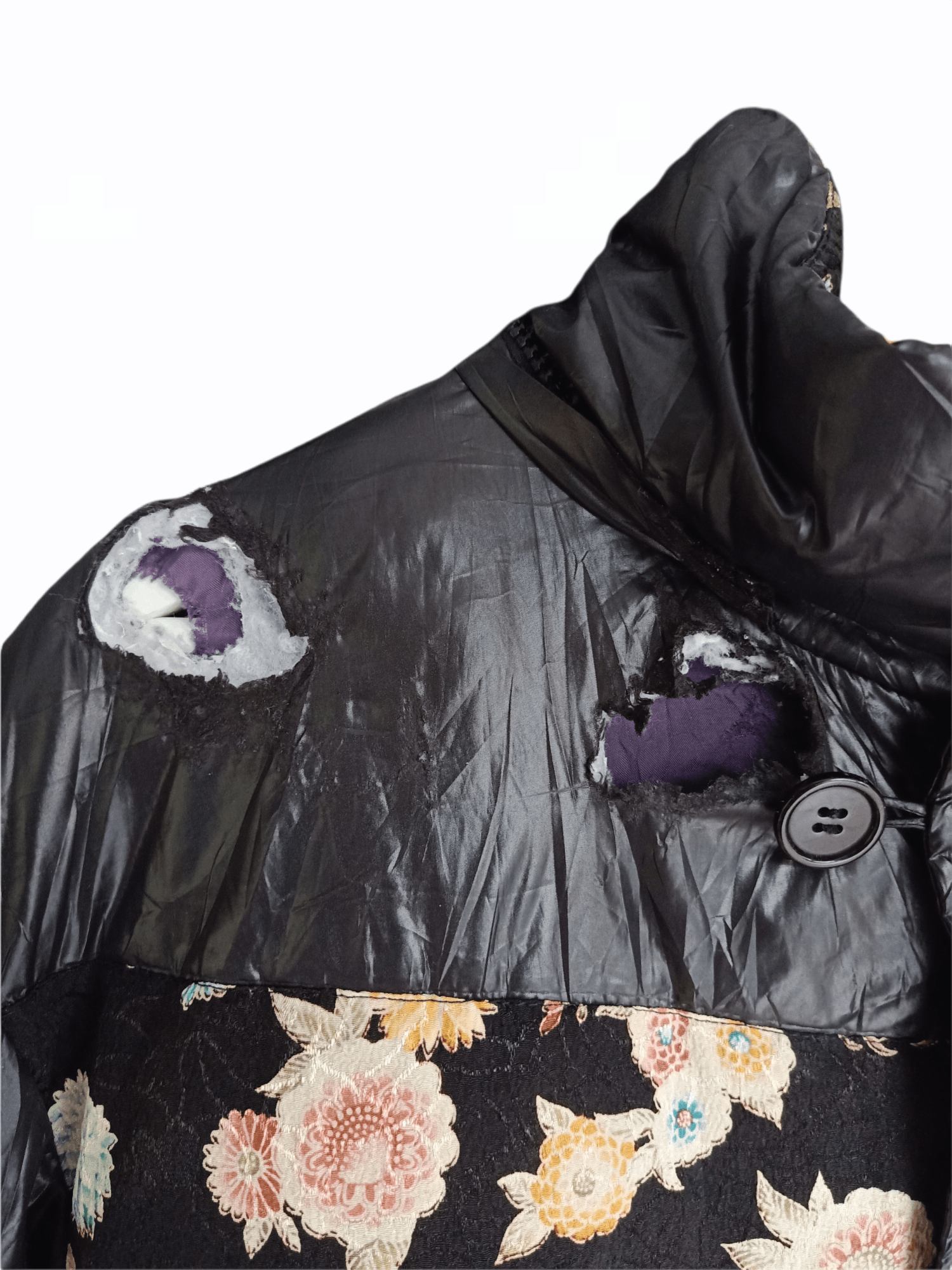 Japanese Brand Distressed Karakuri Tamashi Dragon Embroidery Puffer Jacket Size US XL / EU 56 / 4 - 8 Thumbnail