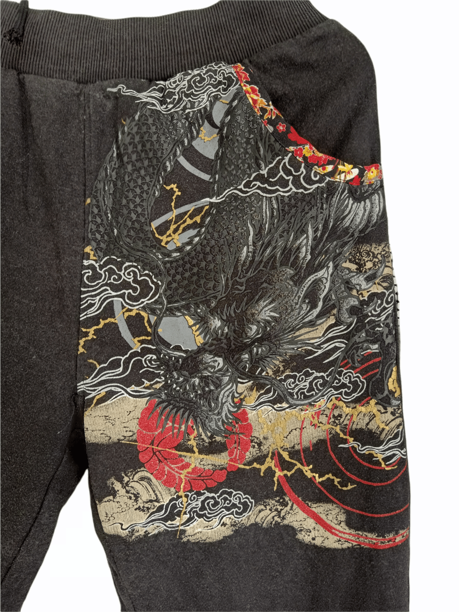 Dragonfly × Japanese Brand × Vintage Japanese Dragonfly Fleece Sweat Pants Size US 32 / EU 48 - 3 Thumbnail