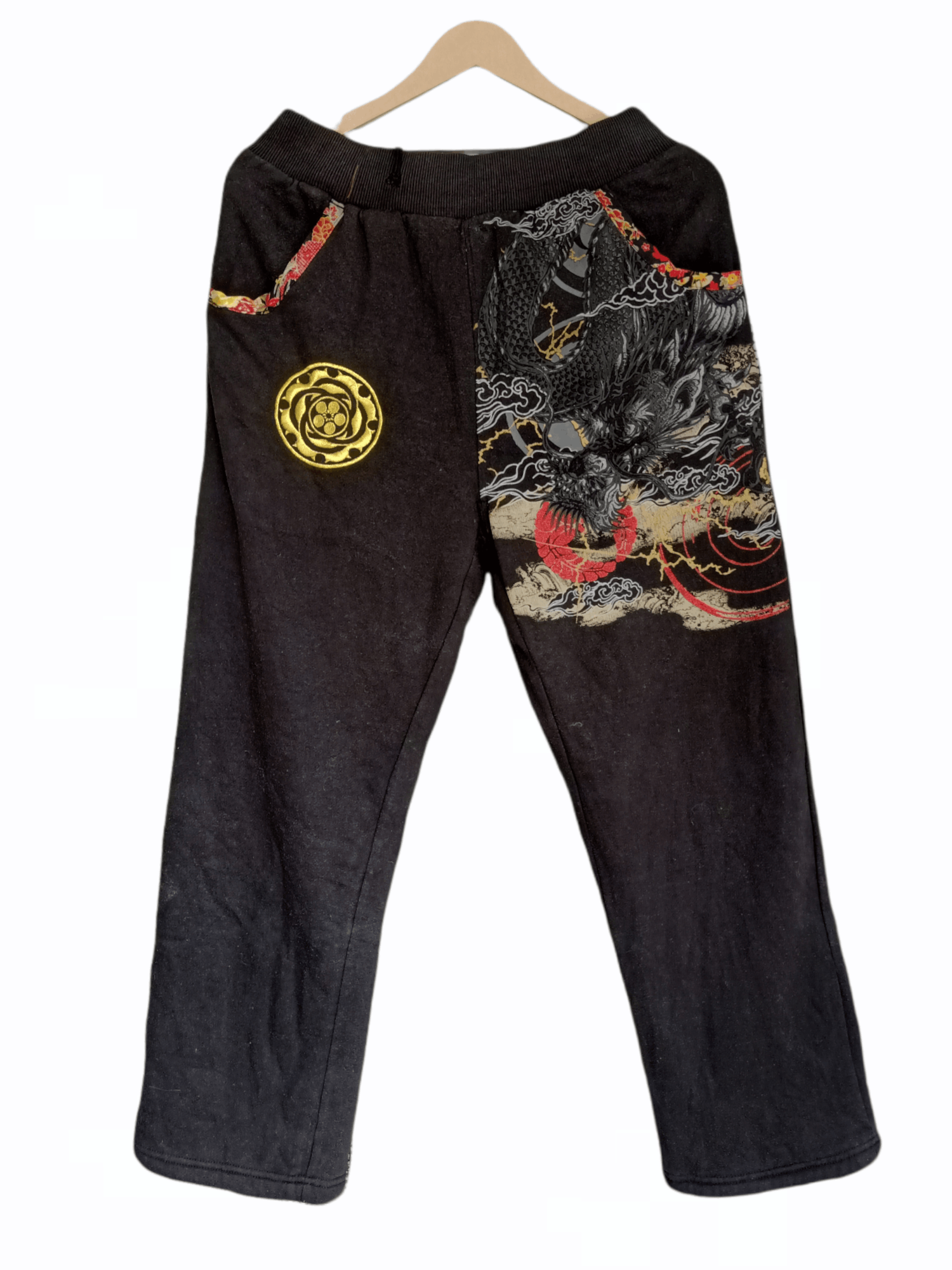 Dragonfly × Japanese Brand × Vintage Japanese Dragonfly Fleece Sweat Pants Size US 32 / EU 48 - 2 Thumbnail