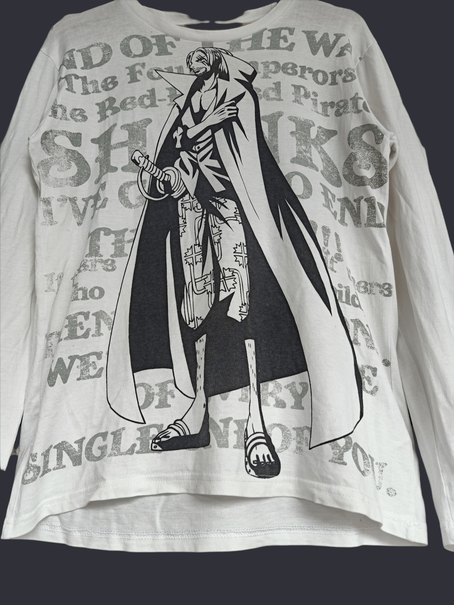 Japanese Brand × One Piece × Vintage One Piece Shanks Limited Long Sleeve tee Size US M / EU 48-50 / 2 - 3 Thumbnail
