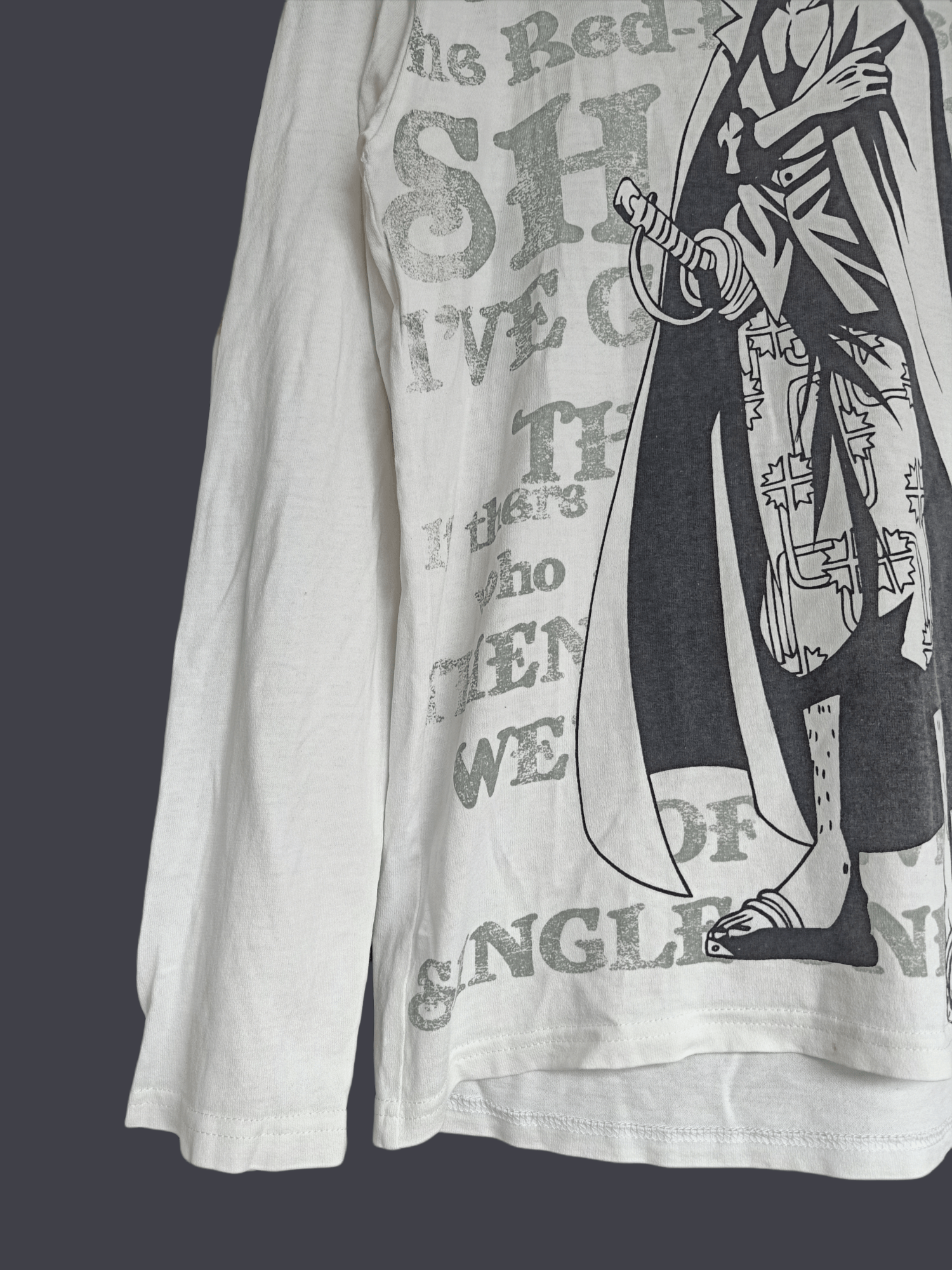 Japanese Brand × One Piece × Vintage One Piece Shanks Limited Long Sleeve tee Size US M / EU 48-50 / 2 - 2 Thumbnail