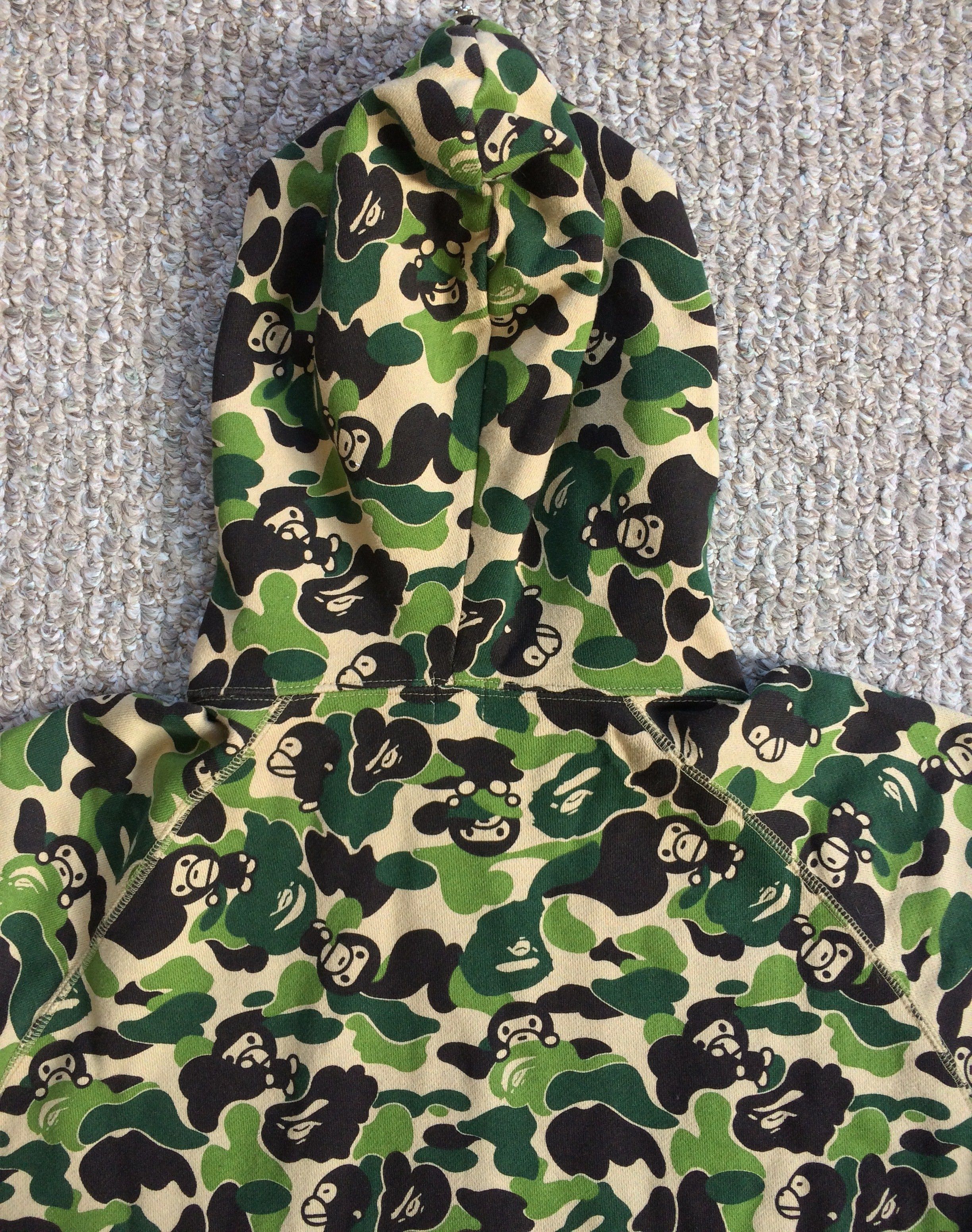 Bape OG Bape Baby Milo Camo Spellout Hoodie Size US M / EU 48-50 / 2 - 8 Thumbnail