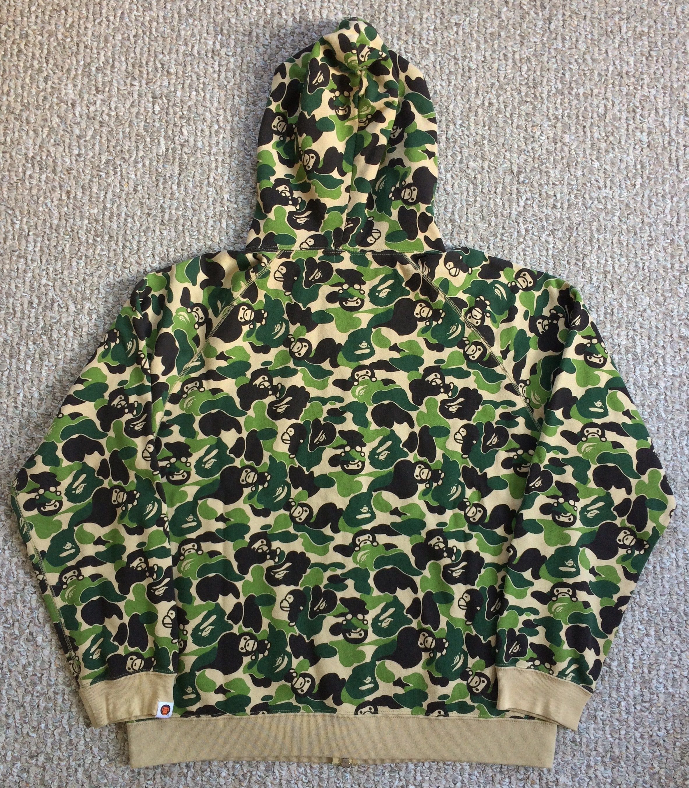 OG Bape Baby Milo Camo Spellout Hoodie