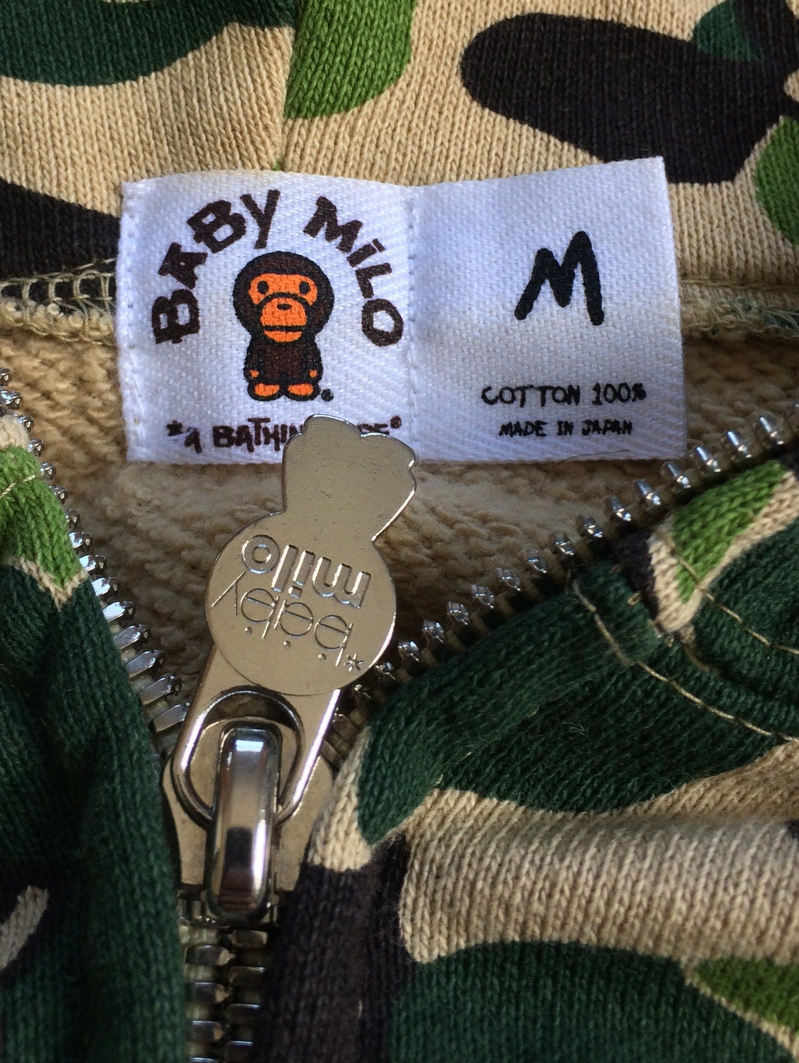 OG Bape Baby Milo Camo Spellout Hoodie - Tops 