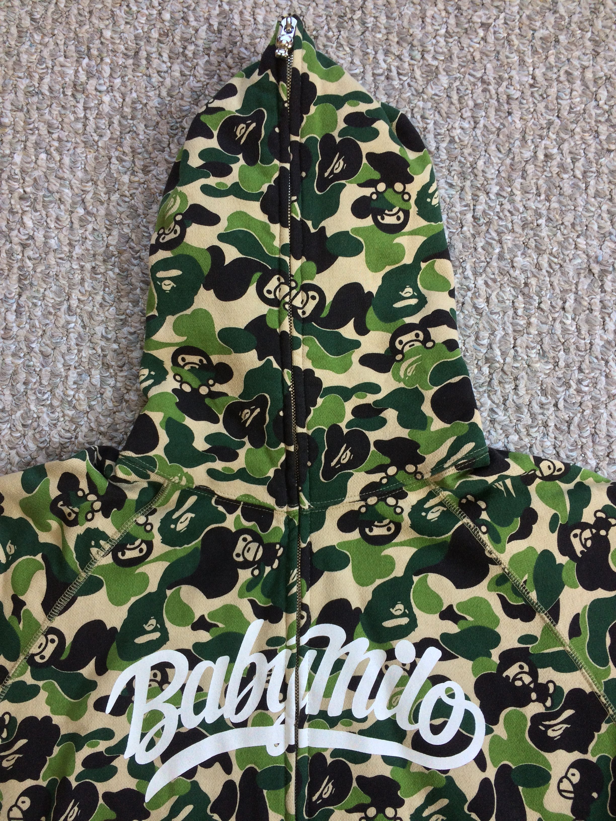 Bape OG Bape Baby Milo Camo Spellout Hoodie Size US M / EU 48-50 / 2 - 3 Thumbnail