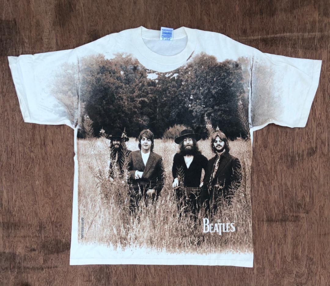 Band Tees × Vintage Vintage THE BEATLES full print tee Size US XL / EU 56 / 4 - 1 Thumbnail
