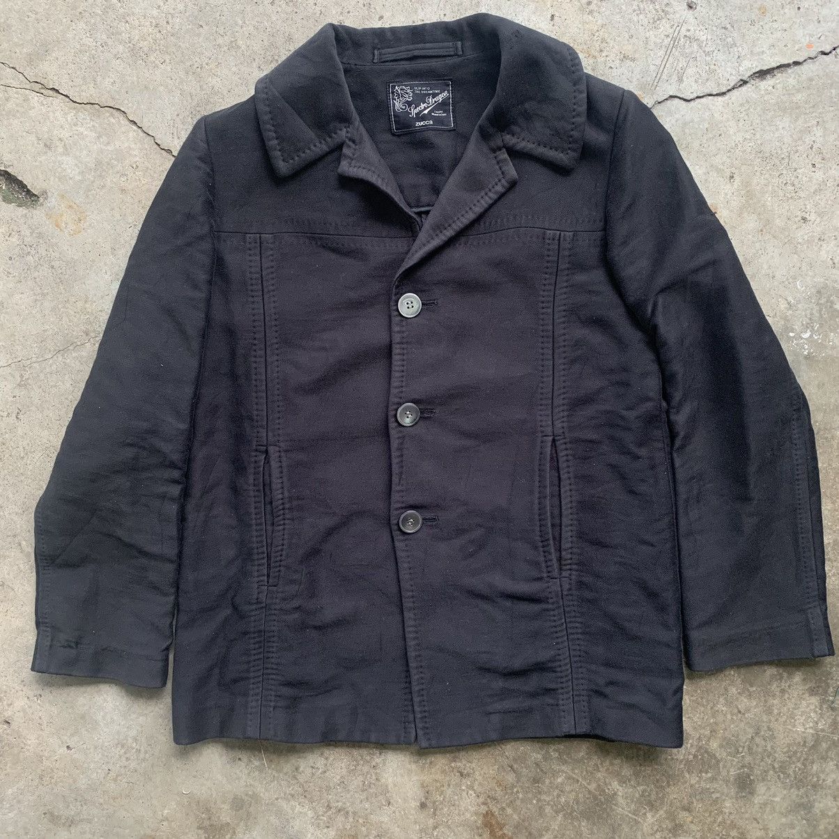 CABANE de ZUCCa Zucca black peacoat jacket Size M / US 6-8 / IT 42-44 - 14 Thumbnail