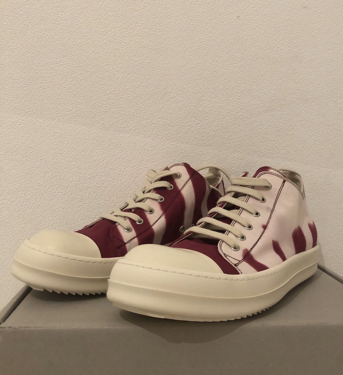 Rick Owens × Rick Owens Drkshdw NEW 🔥 VOMIT RAMONES LOW DRKSHDW RARE Size US 11 / EU 44 - 3 Thumbnail