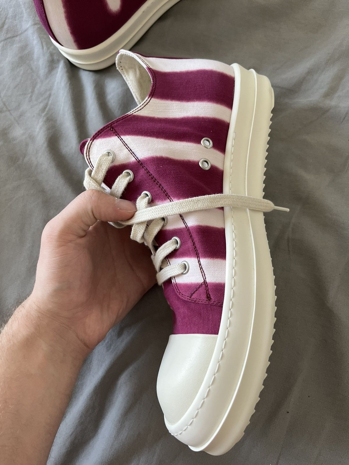 Rick Owens × Rick Owens Drkshdw NEW 🔥 VOMIT RAMONES LOW DRKSHDW RARE Size US 11 / EU 44 - 14 Thumbnail