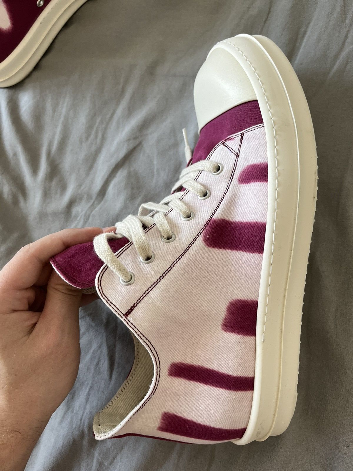 Rick Owens × Rick Owens Drkshdw NEW 🔥 VOMIT RAMONES LOW DRKSHDW RARE Size US 11 / EU 44 - 12 Thumbnail
