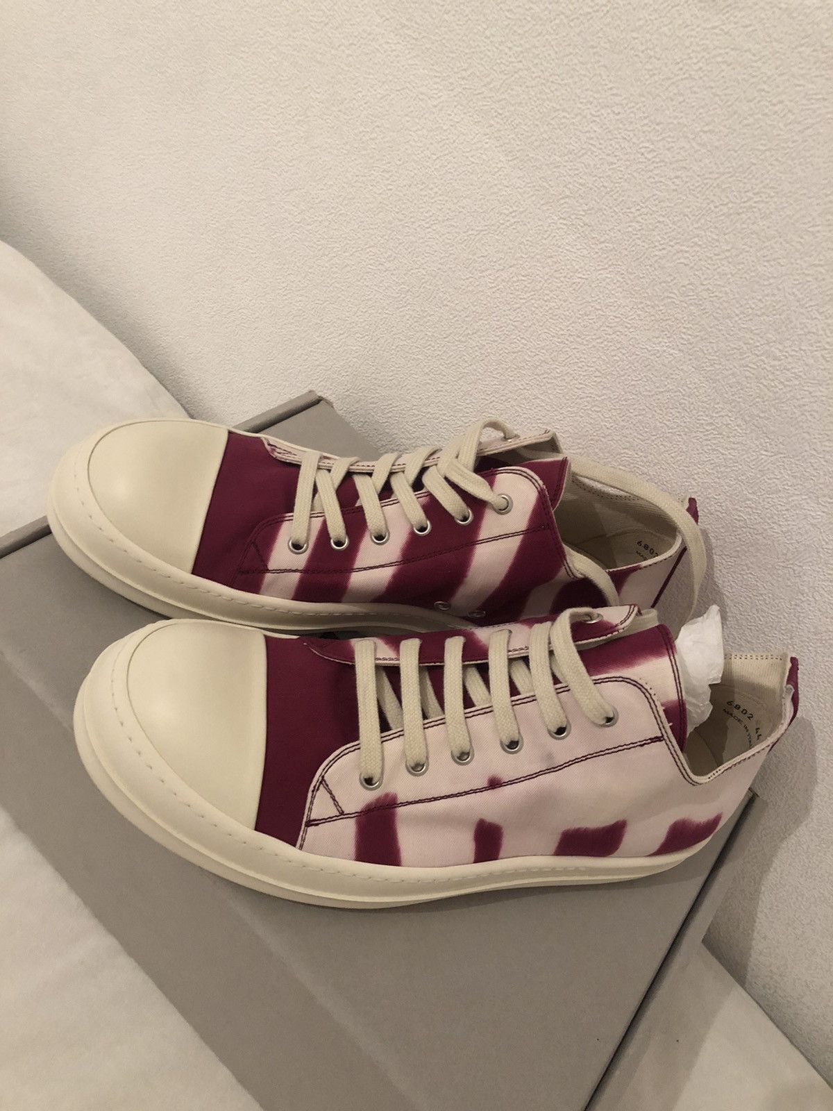 Rick Owens × Rick Owens Drkshdw NEW 🔥 VOMIT RAMONES LOW DRKSHDW RARE Size US 11 / EU 44 - 2 Thumbnail