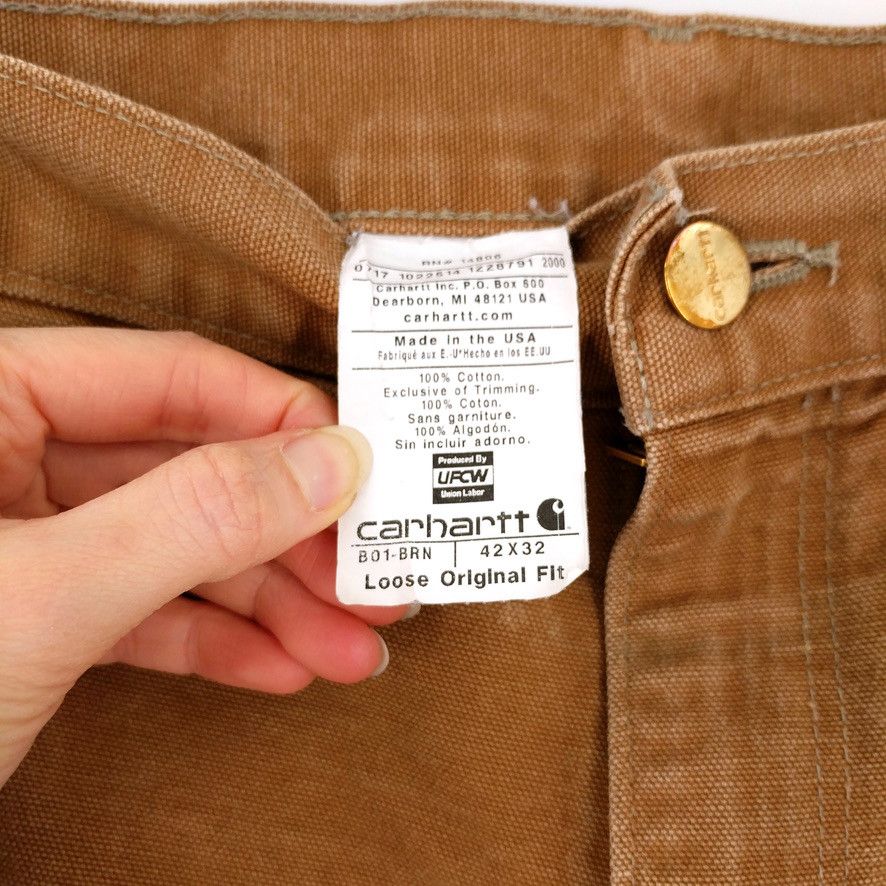 Carhartt × Vintage Vintage Carhartt Double-Front Dungaree Work Chore Pants USA Size US 42 / EU 58 - 10 Thumbnail