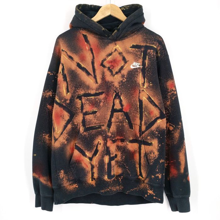 Bleached black nike cheap hoodie