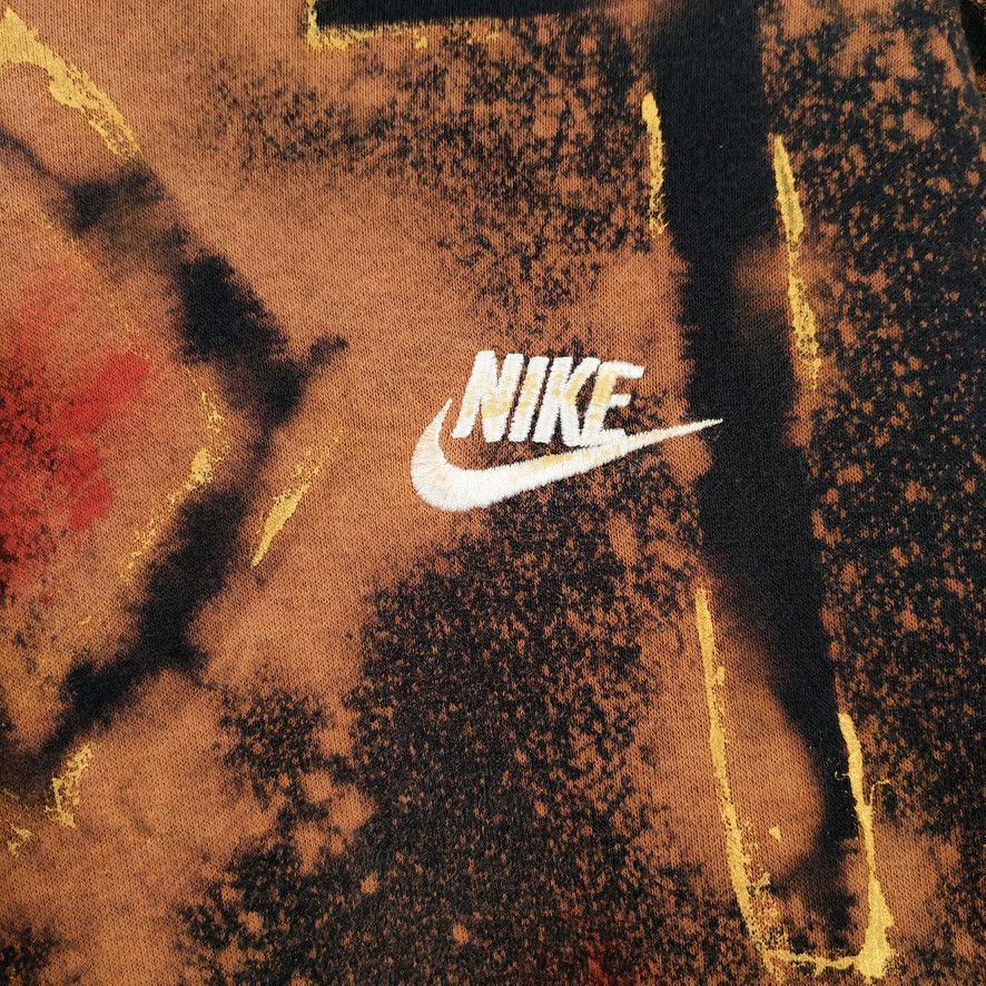 Nike Nike Not Dead Yet Custom Hand Painted Bleach Hoodie L Tall Size US L / EU 52-54 / 3 - 3 Thumbnail