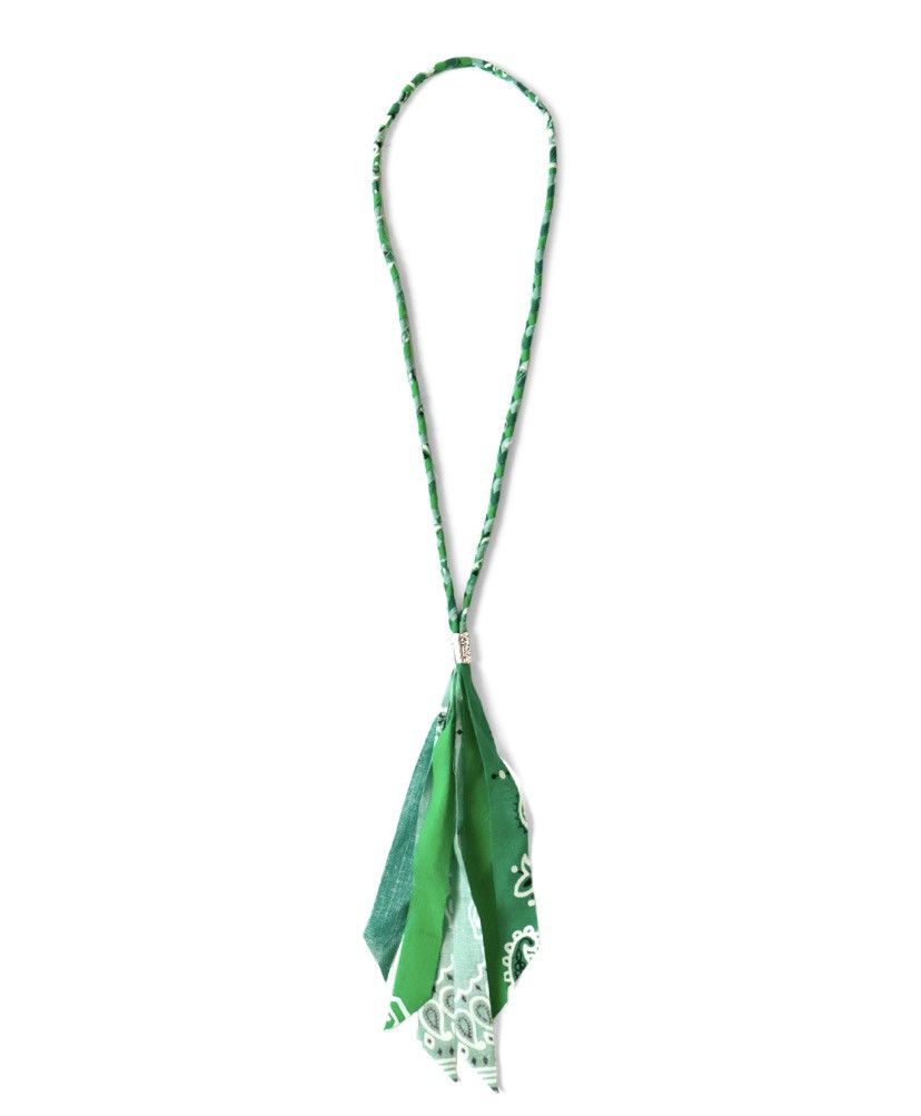 image of Kapital Bandana Necklace in Green, Men's