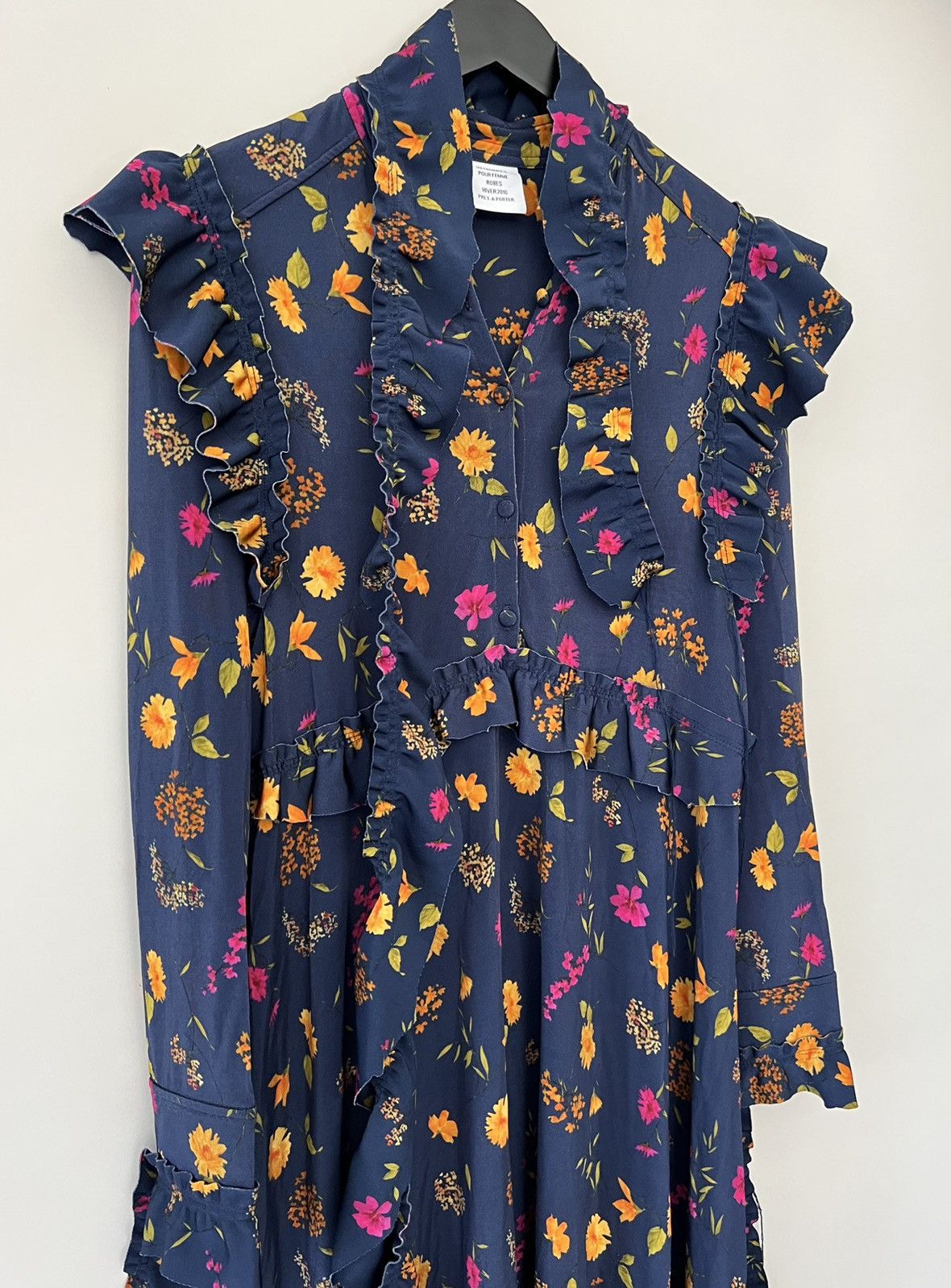 Vetements 🔥RUNWAY🔥 Vetements Fall 2016 Blue Floral Jersey Dress Size M / US 6-8 / IT 42-44 - 8 Thumbnail