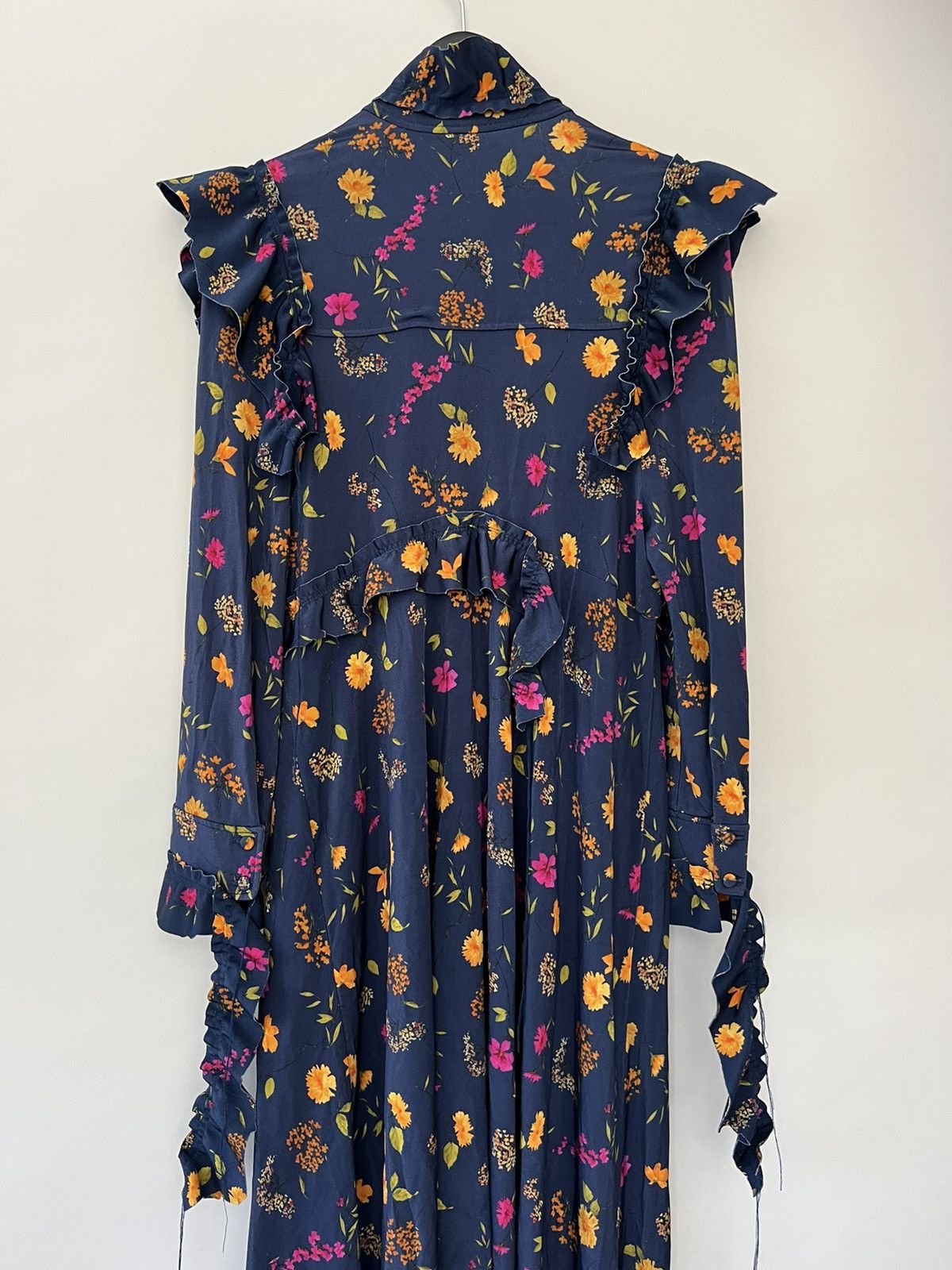 Vetements 🔥RUNWAY🔥 Vetements Fall 2016 Blue Floral Jersey Dress Size M / US 6-8 / IT 42-44 - 6 Thumbnail